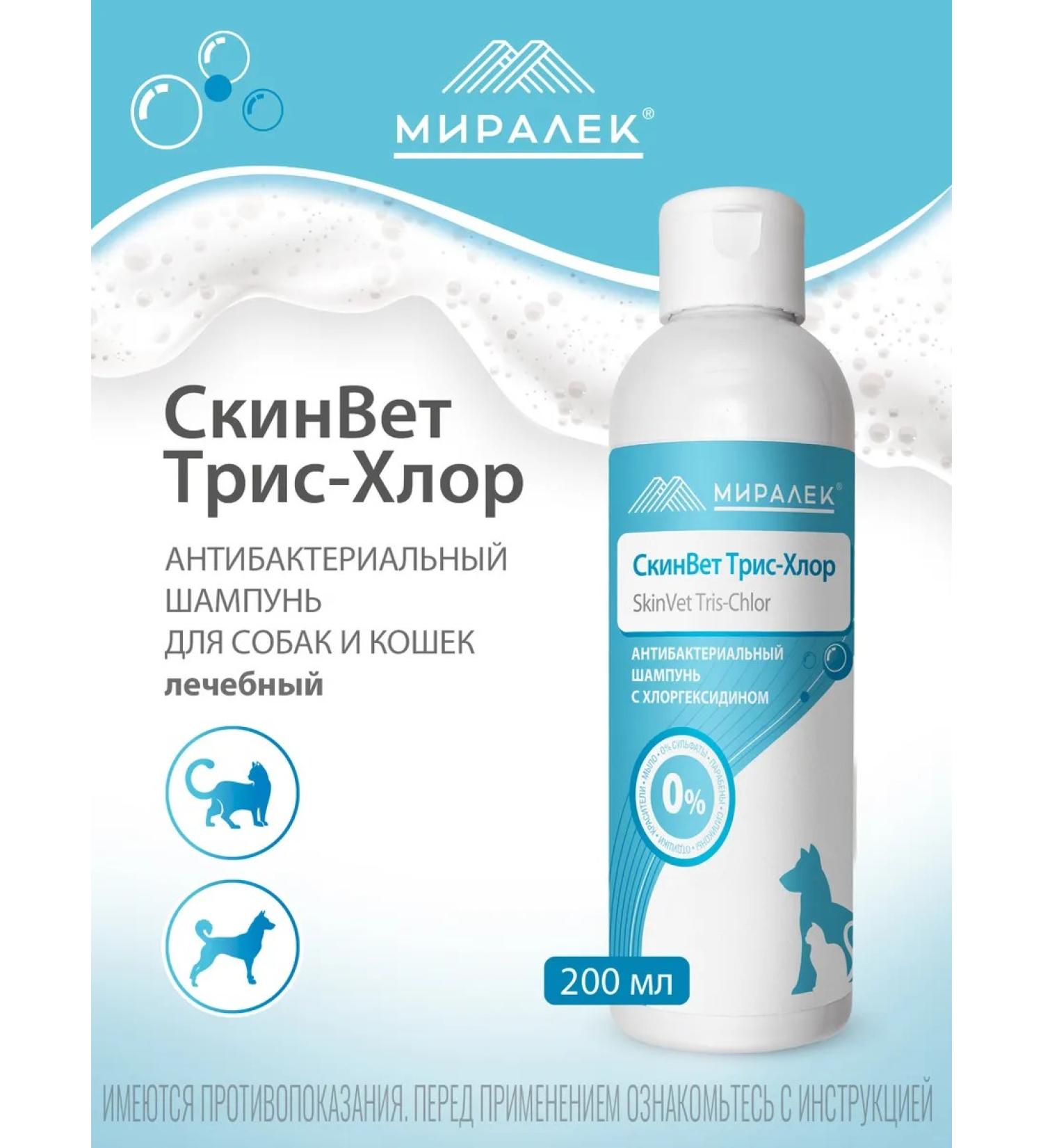 MIRALEK Antibacterial shampoo for cats and dogs 200 ml - Buy Online on GoSupps.com