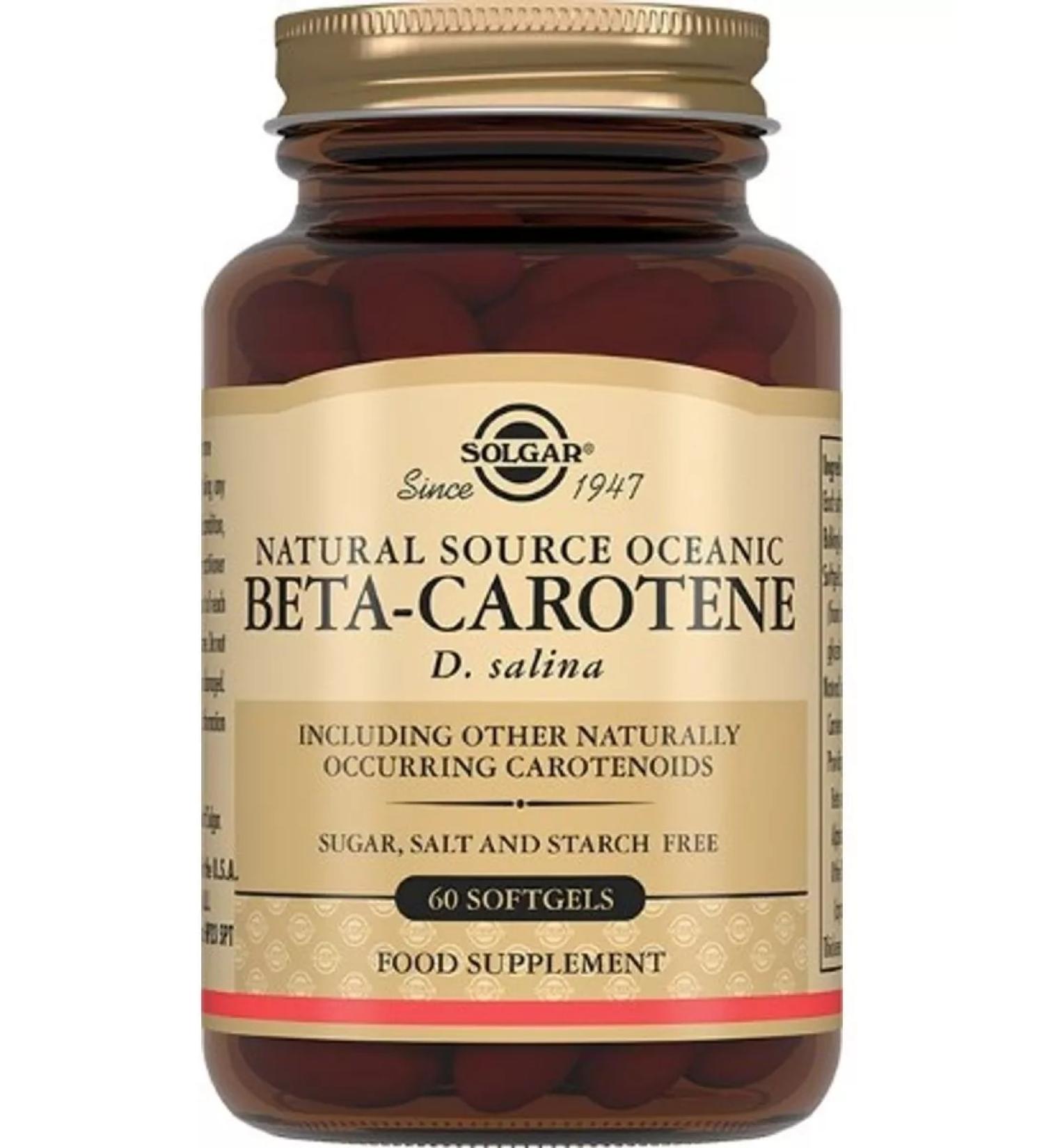 SOLGAR Beta-carotene of ocean algae d Salina N60 cap-1pcs