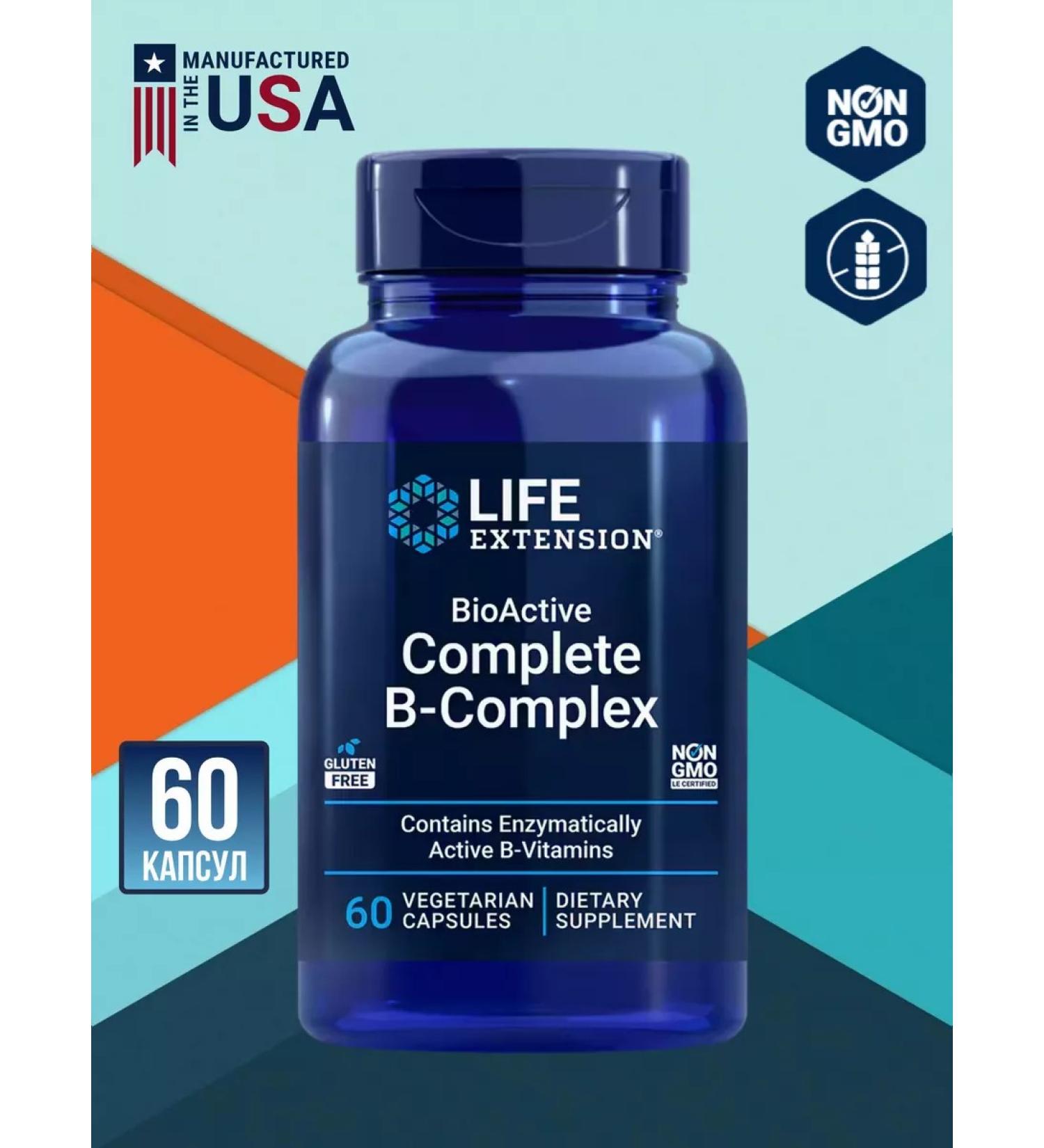 Life extension B vitamins B Complete B-Complex 60 capsules - Buy Online on GoSupps.com