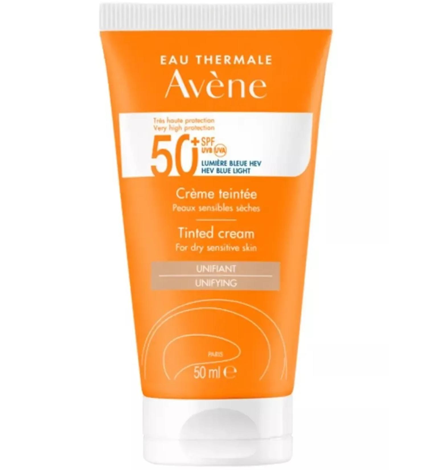 AVENE Sunscreen with a shade of SPF50+ for the face and neck