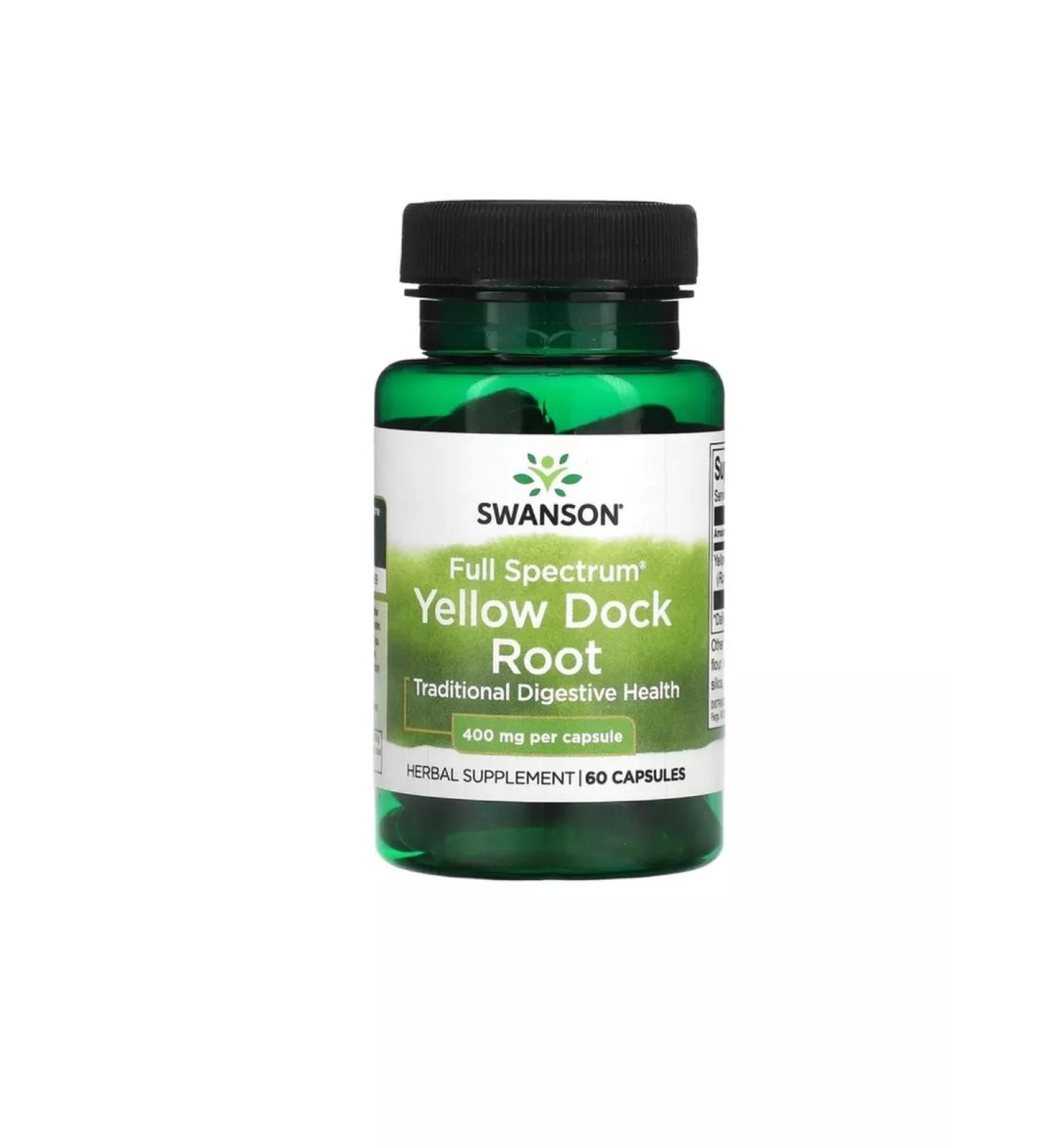 Swanson Yellow dock extract 400 mg 60 capsules