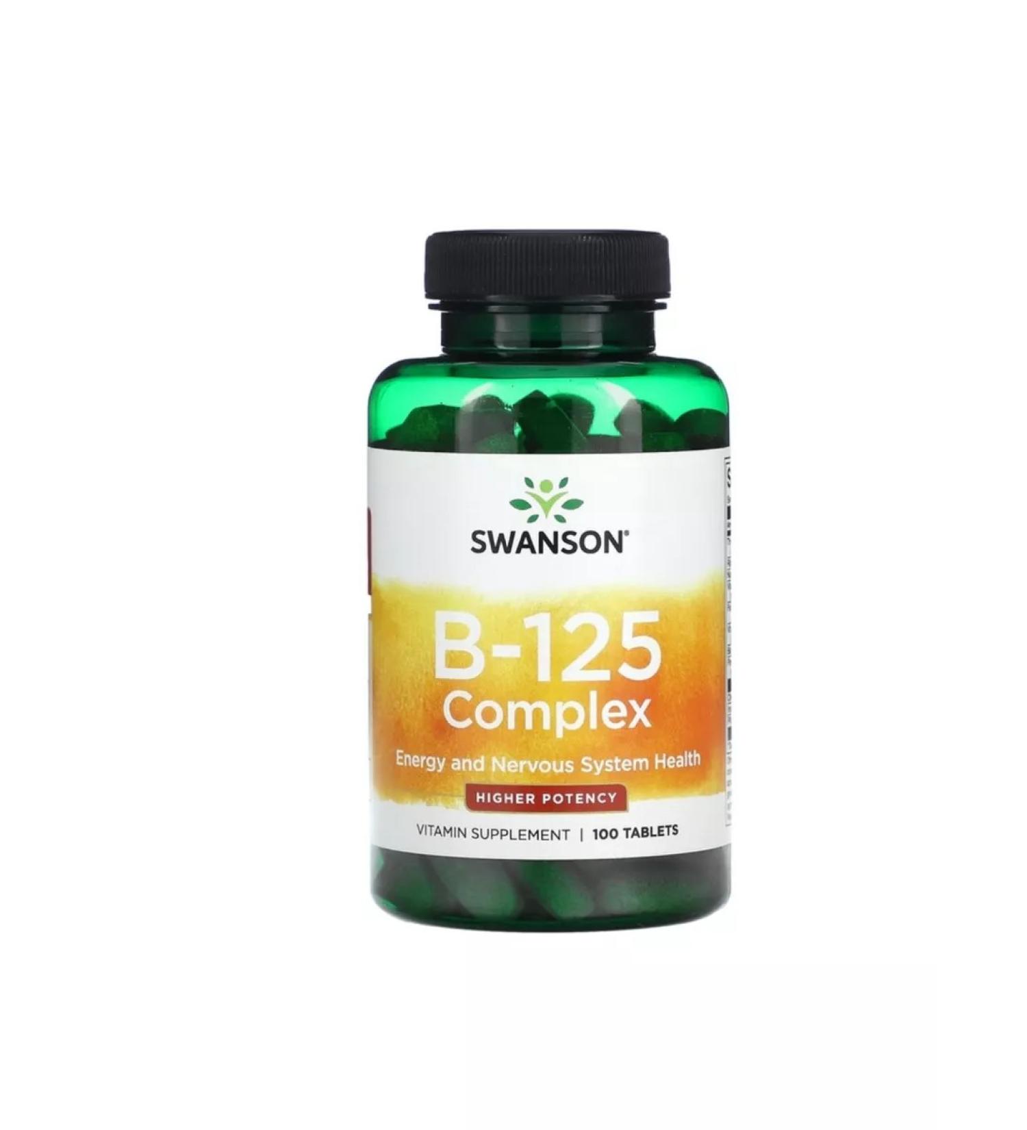 Swanson Complex B-125 with high efficiency 100 tablets