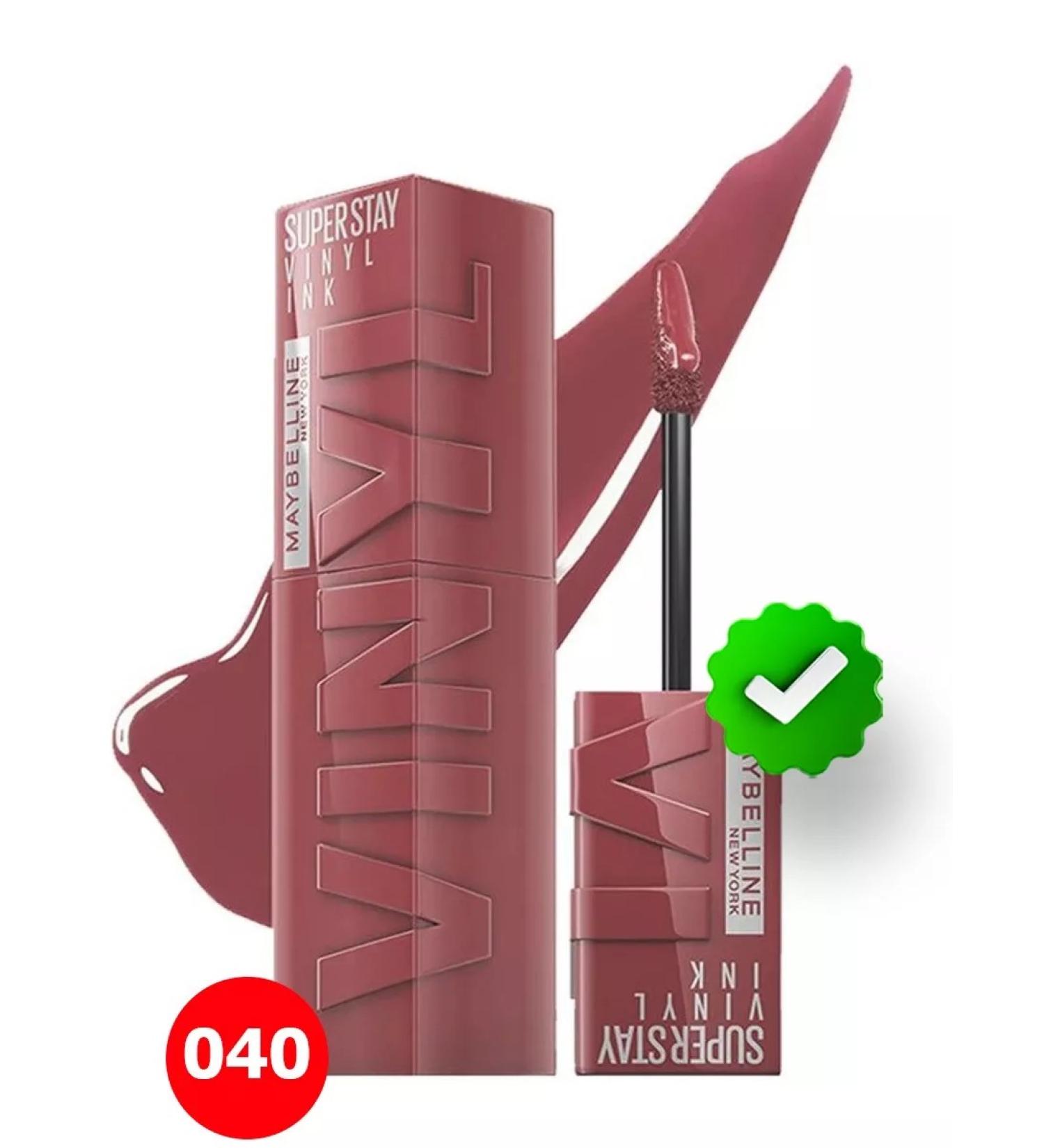 Maybelline New York Lipstick Super STAY VINYL Ink shade 40 Witty - Buy Online on GoSupps.com
