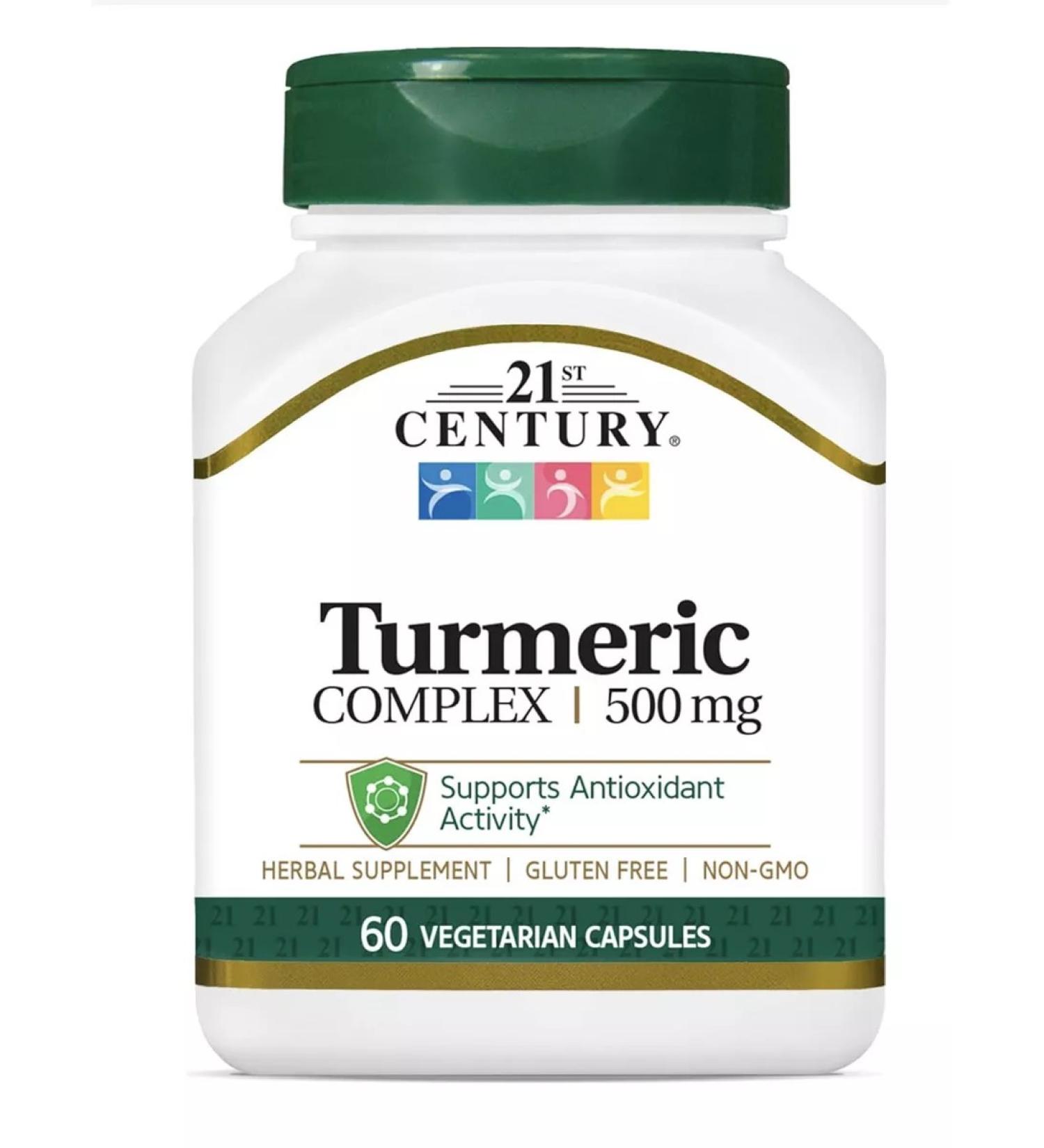 21st Century Turmeric complex 500 mg 60 capsules. USA - Buy Online on GoSupps.com