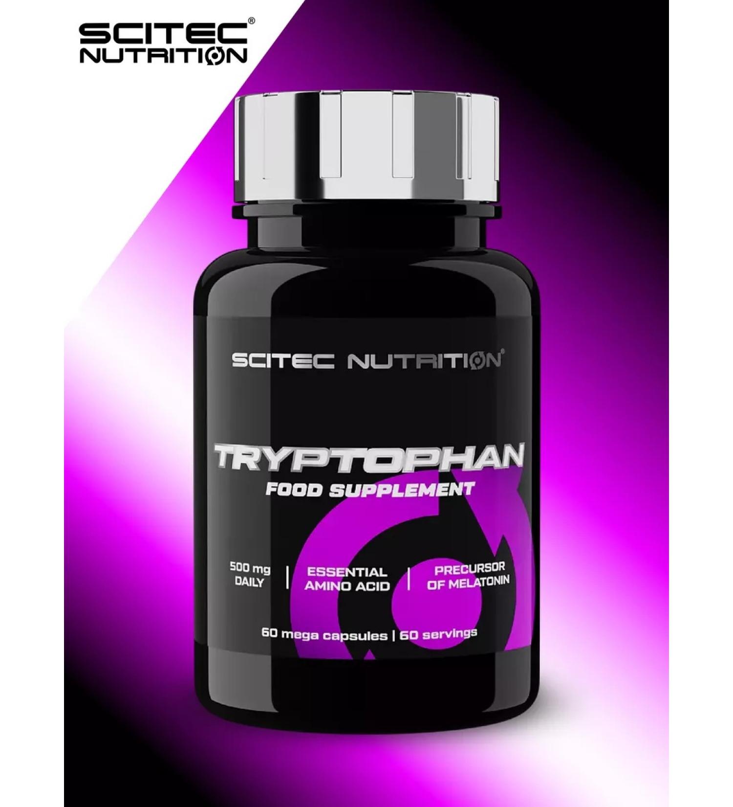 Scitec Nutrition Tryptophan Triptophan 500mg capsule 5 HTP Antistress 60pcs
