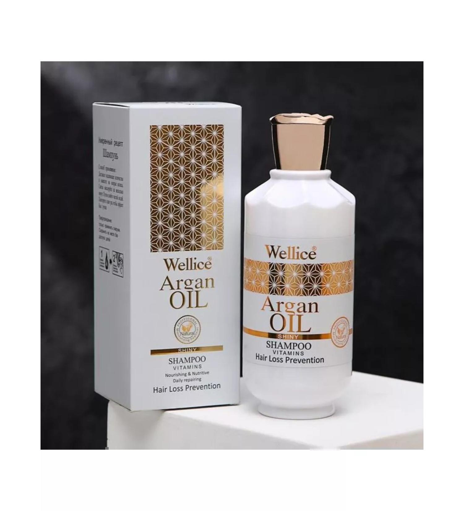 Wellice Shampoo against falling out with argan oil 520 ml - Buy Online on GoSupps.com