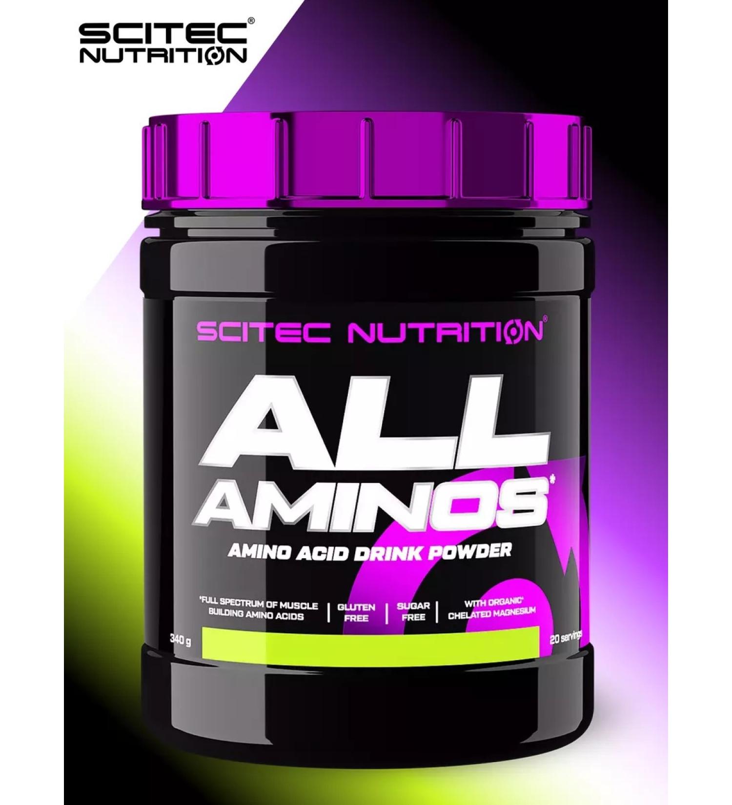 Scitec Nutrition All amino complex of all amino acids powder sportpit 340g - Buy Online on GoSupps.com