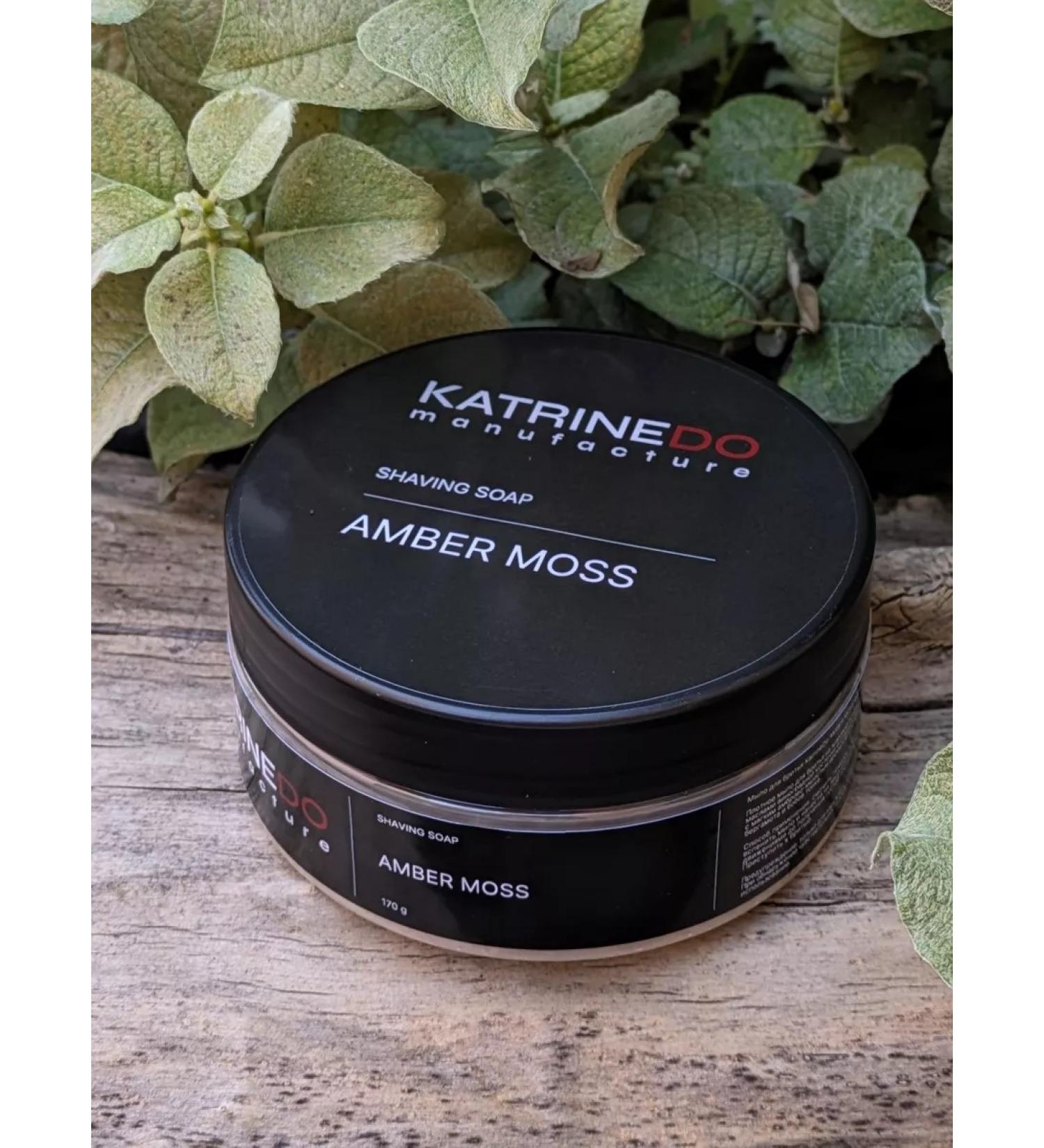 KatrineDo Amber moss shaving soap 170 g artisan base - Buy Online on GoSupps.com