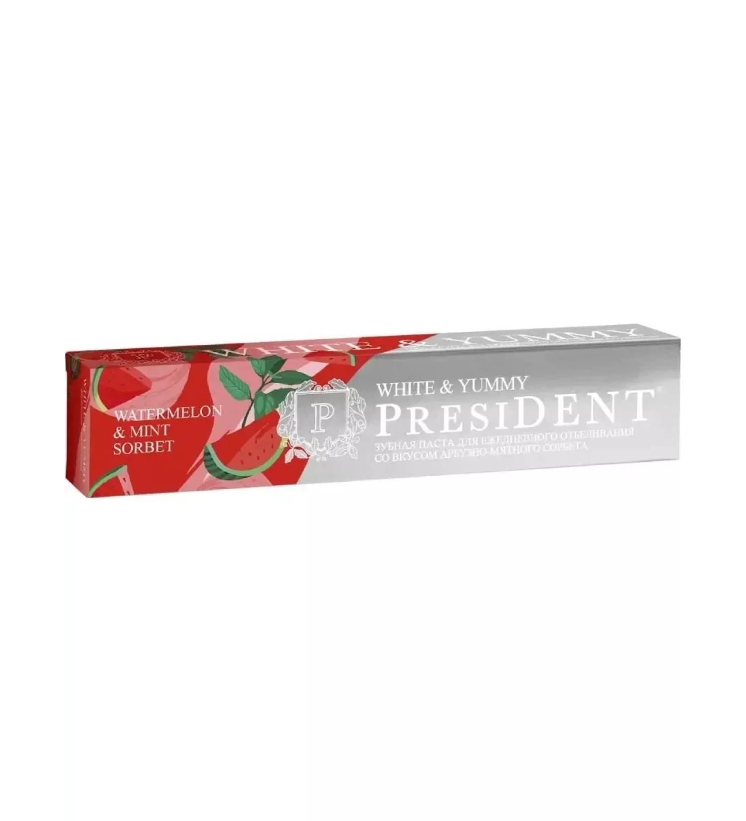 PRESIDENT White paste White & yummy watermelon-grinding sorbet 75 gr.