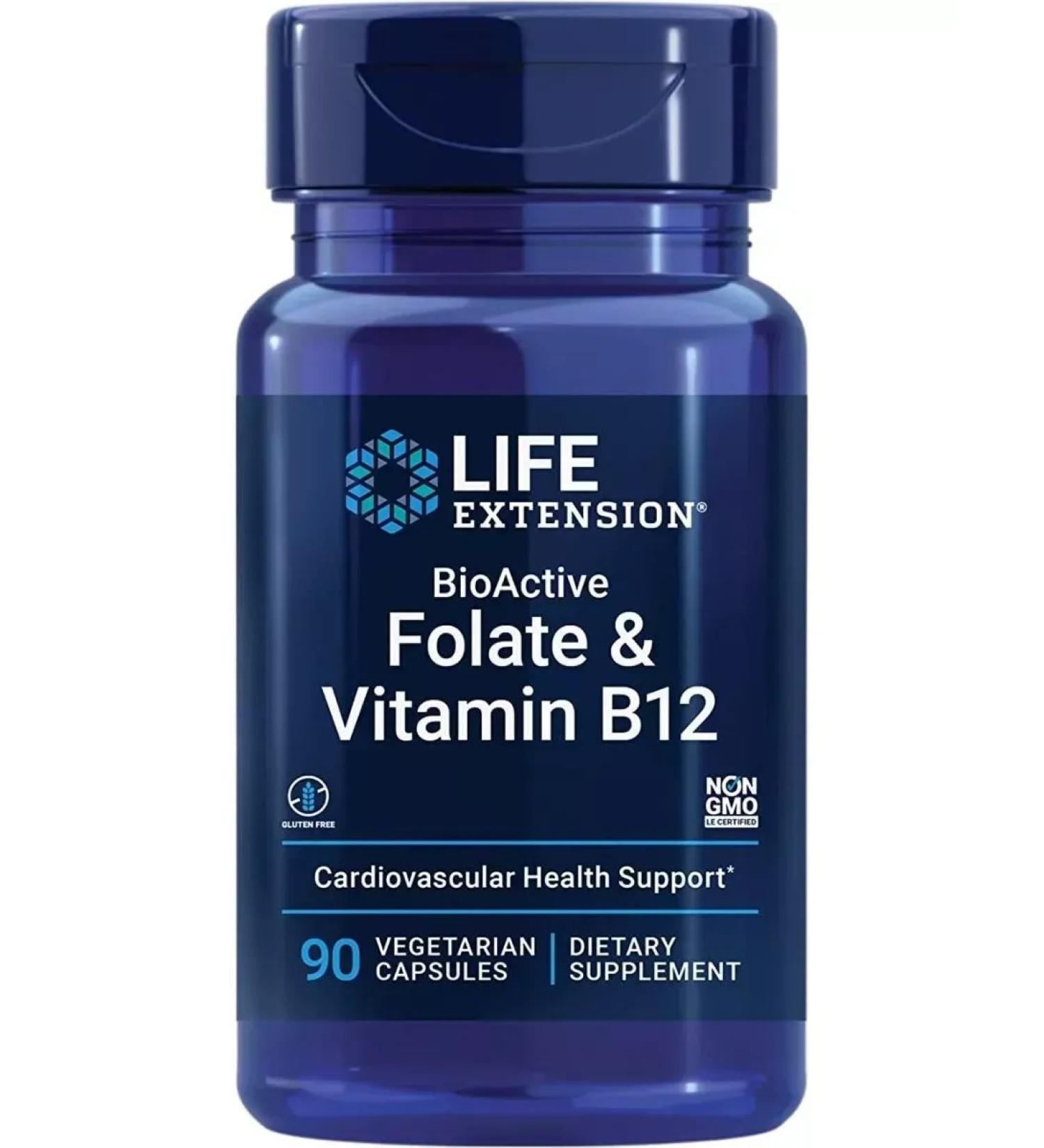 Life extension Folic acid and vitamin B12 for the brain and energy - Buy Online on GoSupps.com