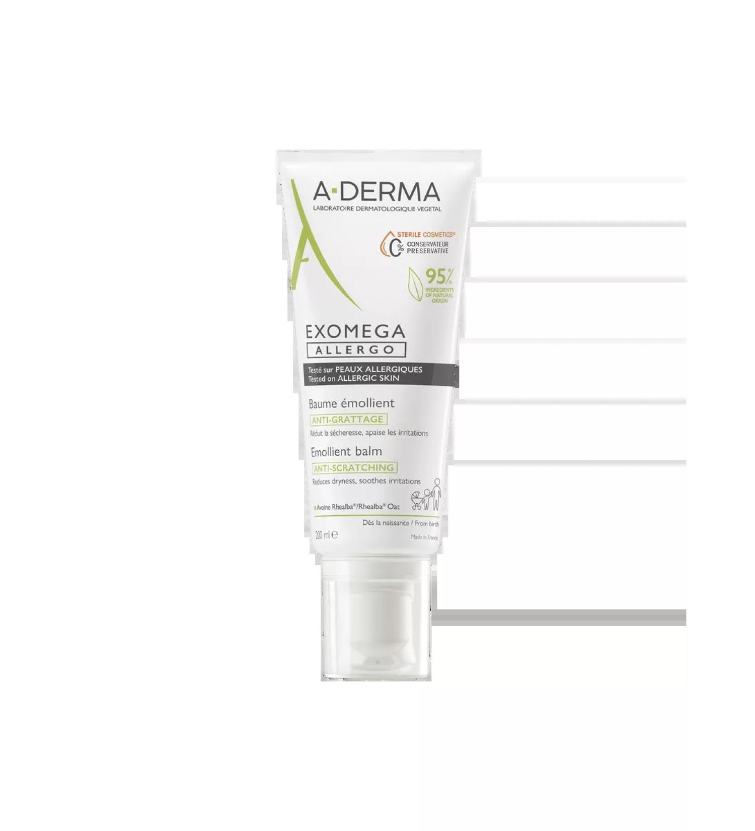 ADERMA Exomega Allergo softening balm for atopic leather 200ml - Buy Online on GoSupps.com