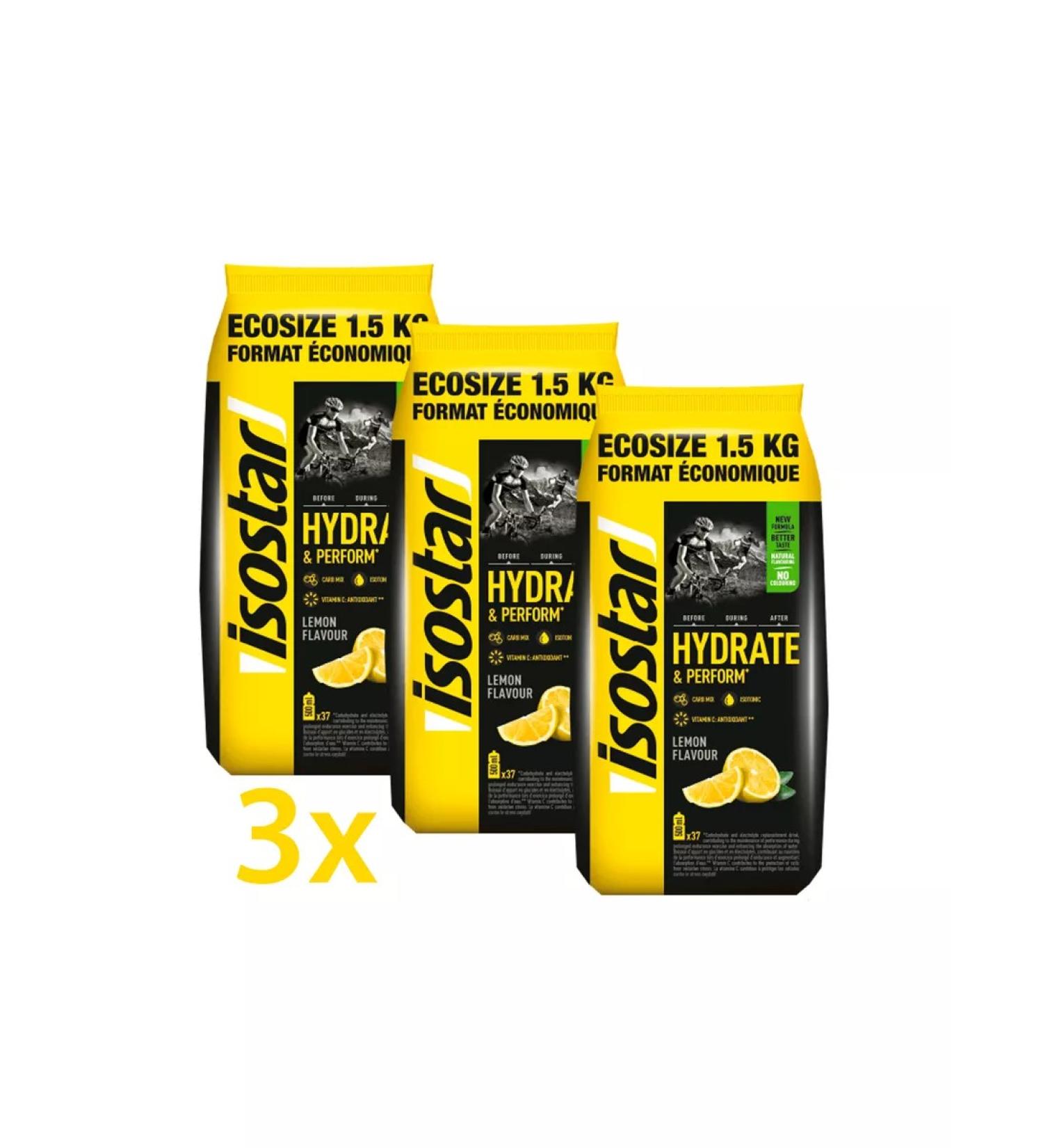 Isostar Set of Isotonic H&P Taste Lemon 3 pcs 1.5 kg - Buy Online on GoSupps.com