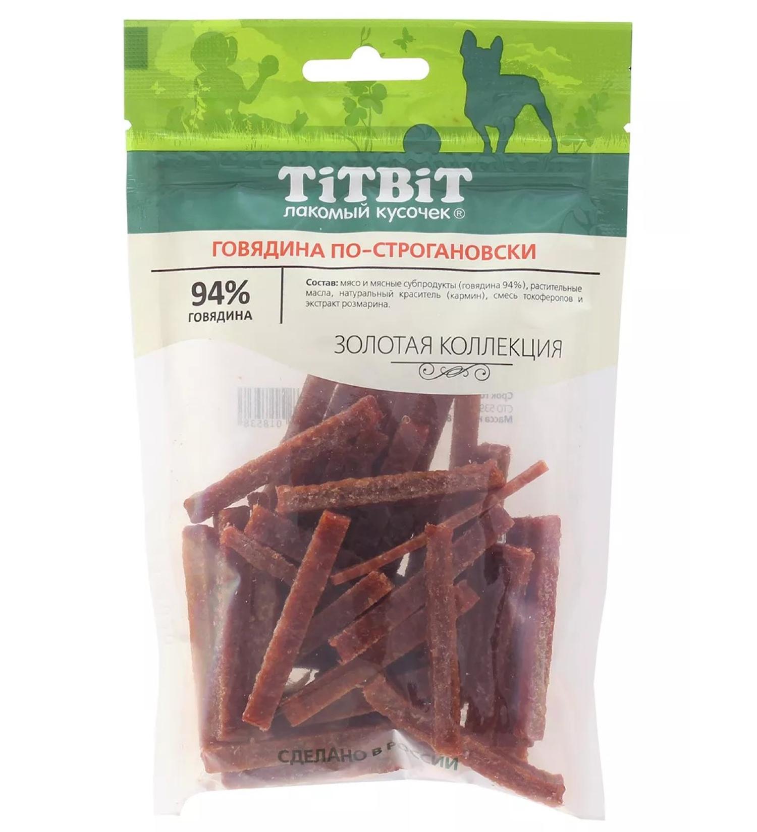 TIT BIT Beef a treat in Stroganovsky for dogs 80 g
