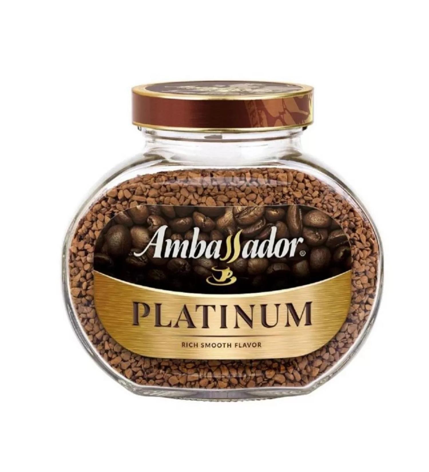 Ambassador Platinum coffee is soluble 95 g glass - Buy Online on GoSupps.com