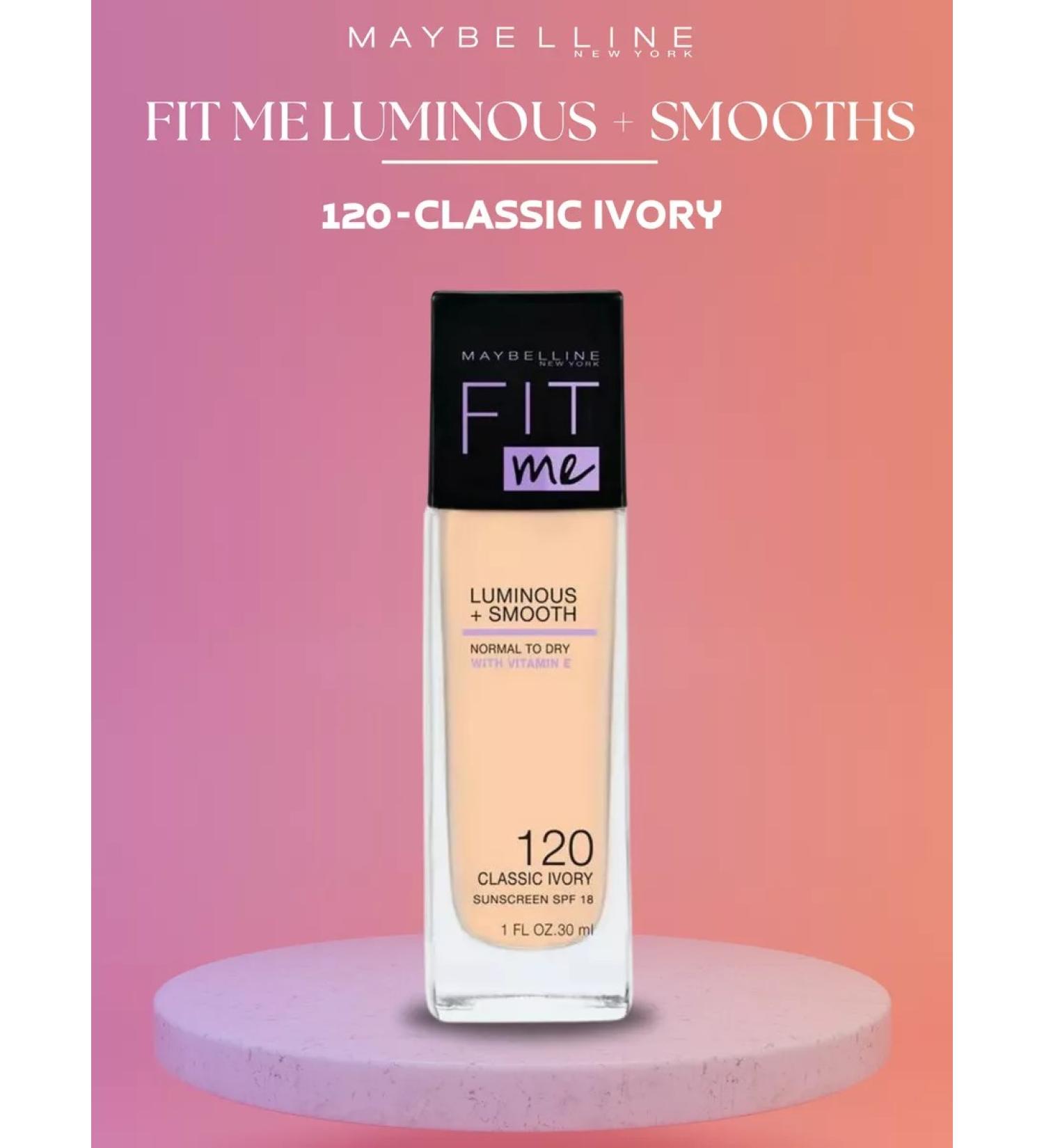 Maybelline New York Tonal base Fit Me Luminous + Smooth SPF18 - Buy Online on GoSupps.com