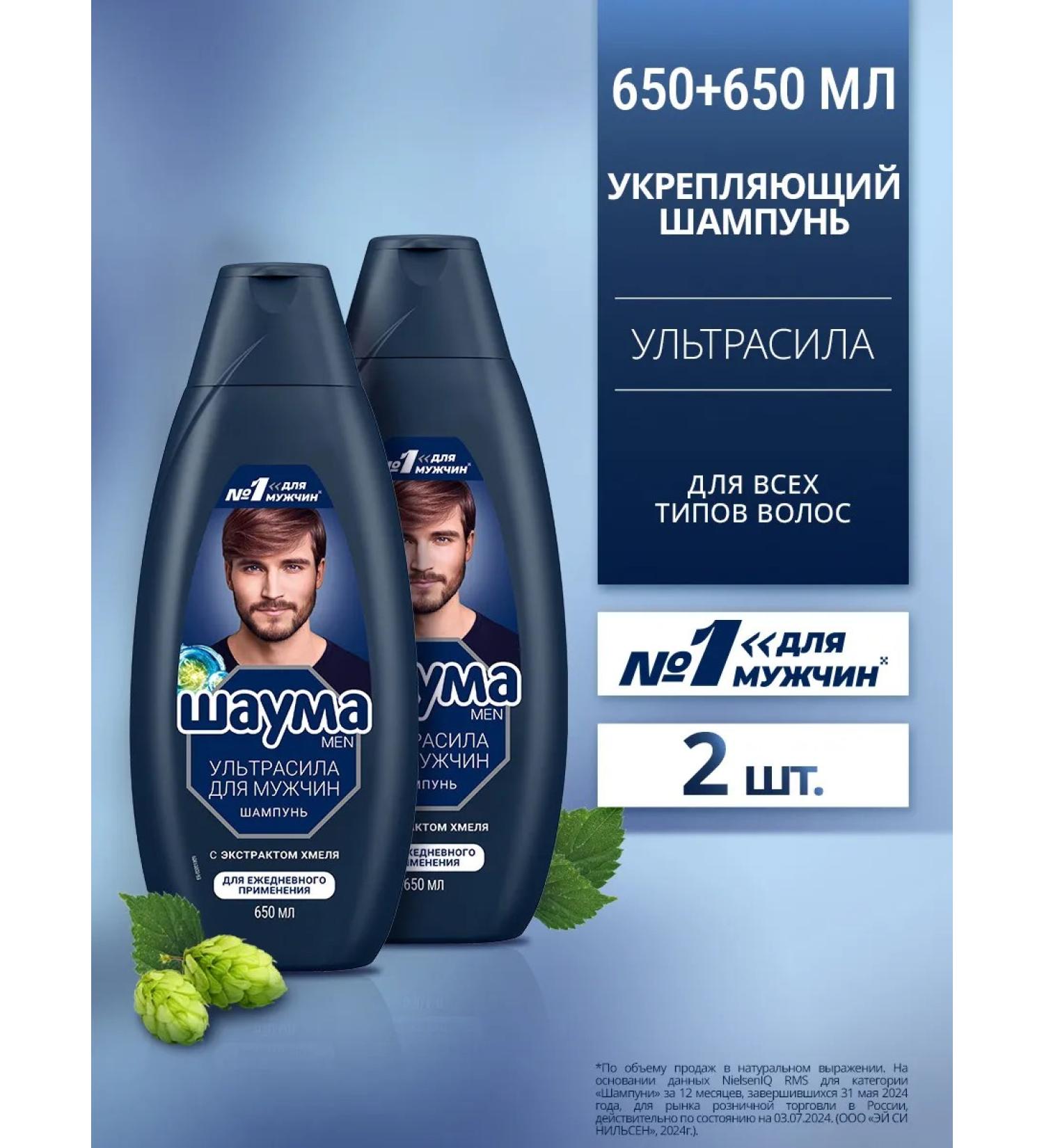Schauma Hair shampoo men's Ultra Strength 650 ml x 2 pcs - Buy Online on GoSupps.com