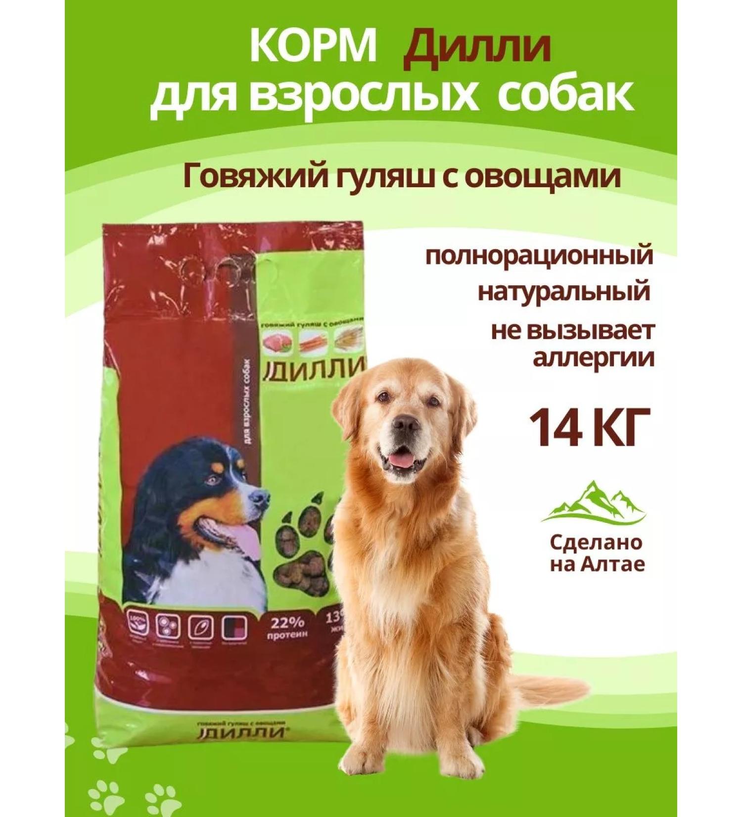 DILLY Dry food for dogs full -time with a walk of 14 kg - Buy Online on GoSupps.com