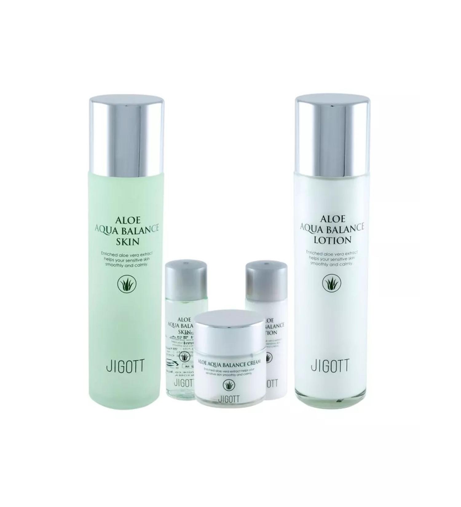 Jigott Face set with aloe Aloe AQUA Balance Skin Care - Buy Online on GoSupps.com