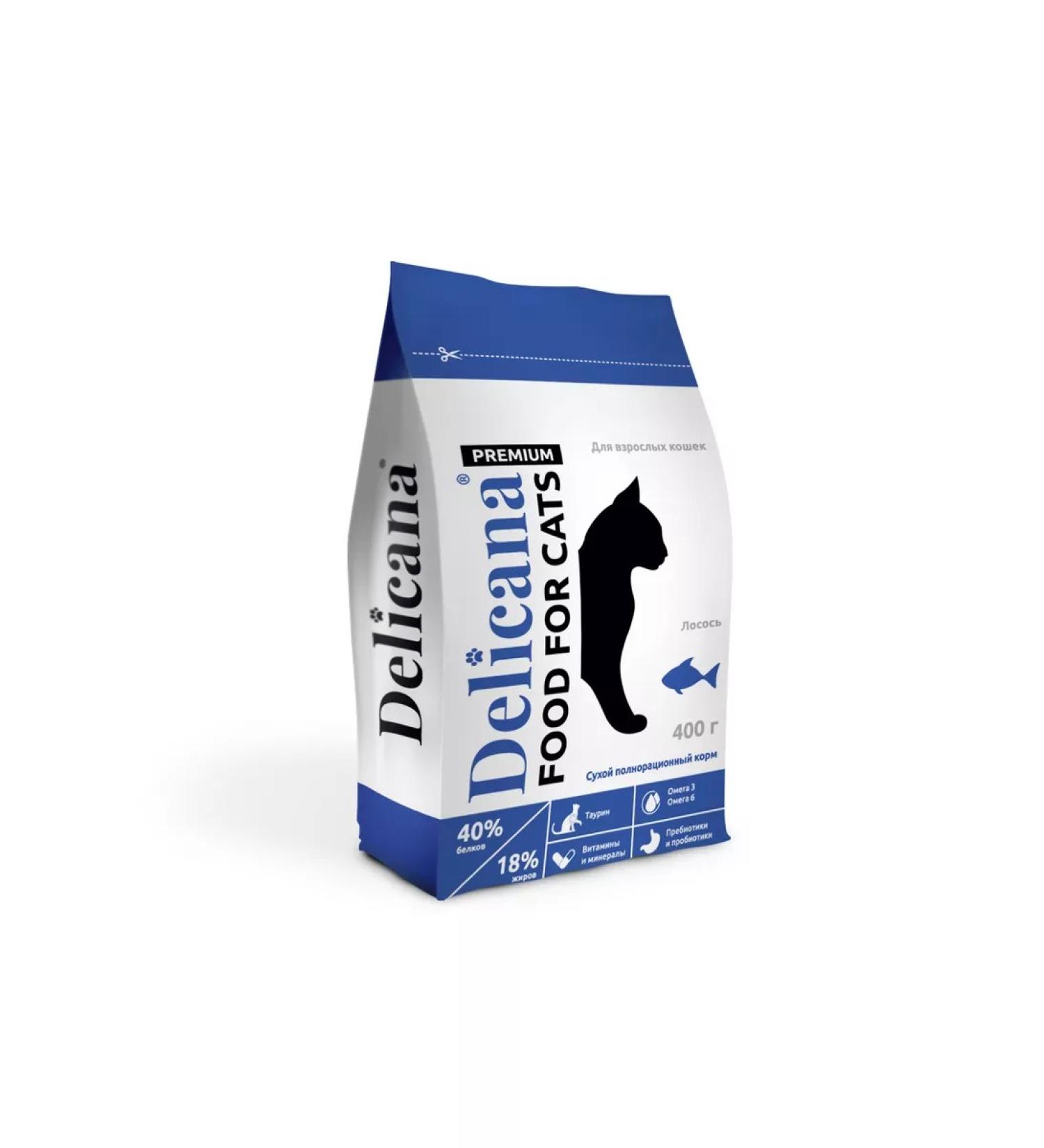 Delicana Dry food for cats 400 g salmon