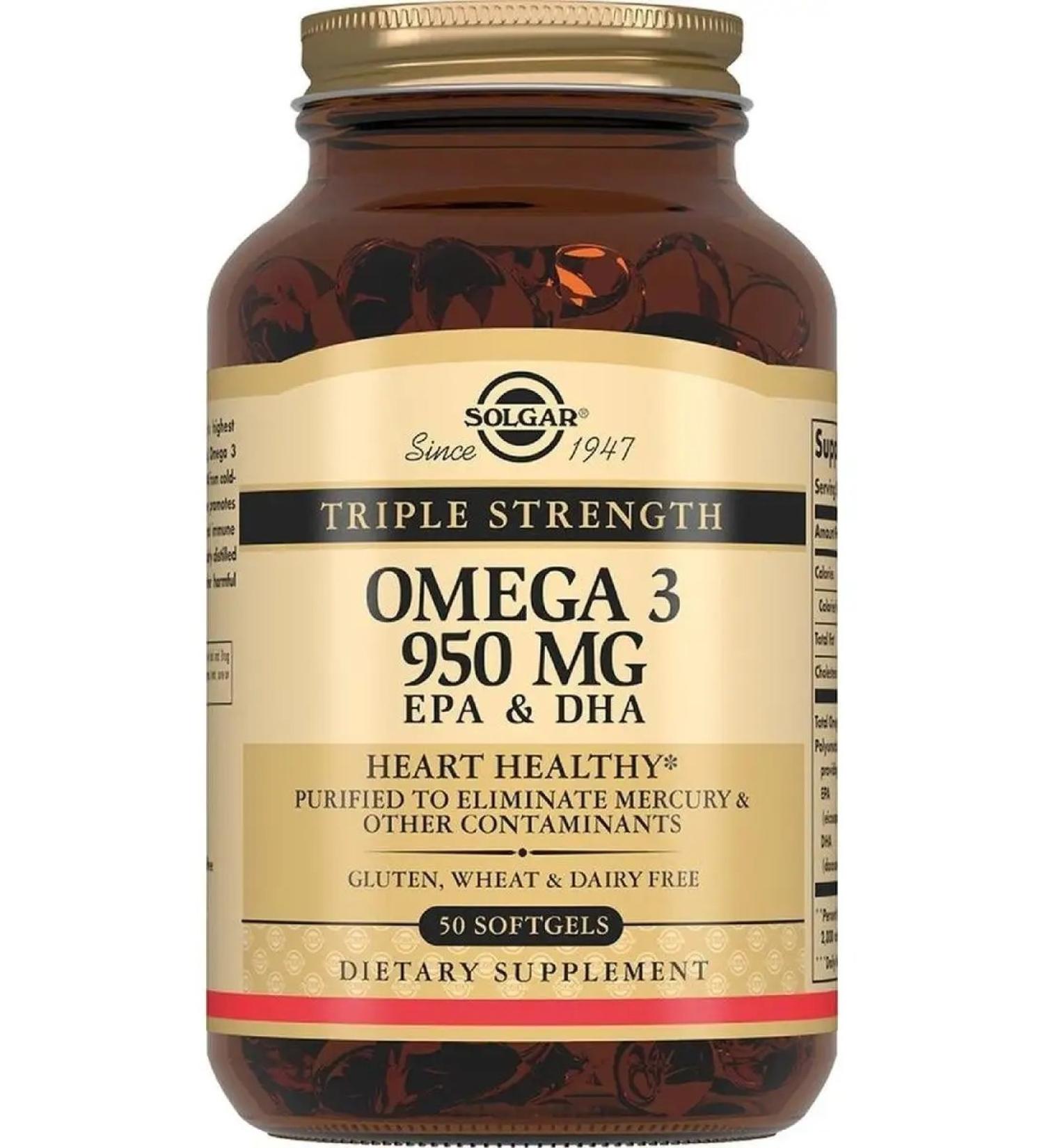 Solgar triple omega-3 950mg EPK and DGK 50pcs