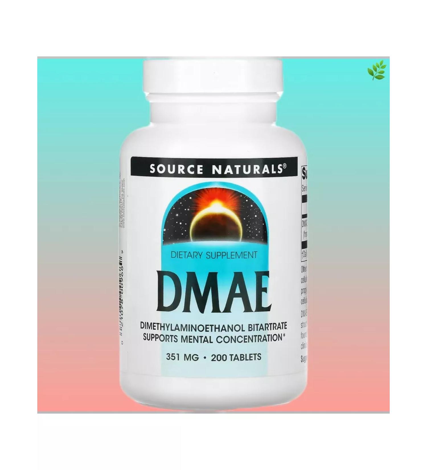 Source Naturals DMAE 351 mg 200 tablets