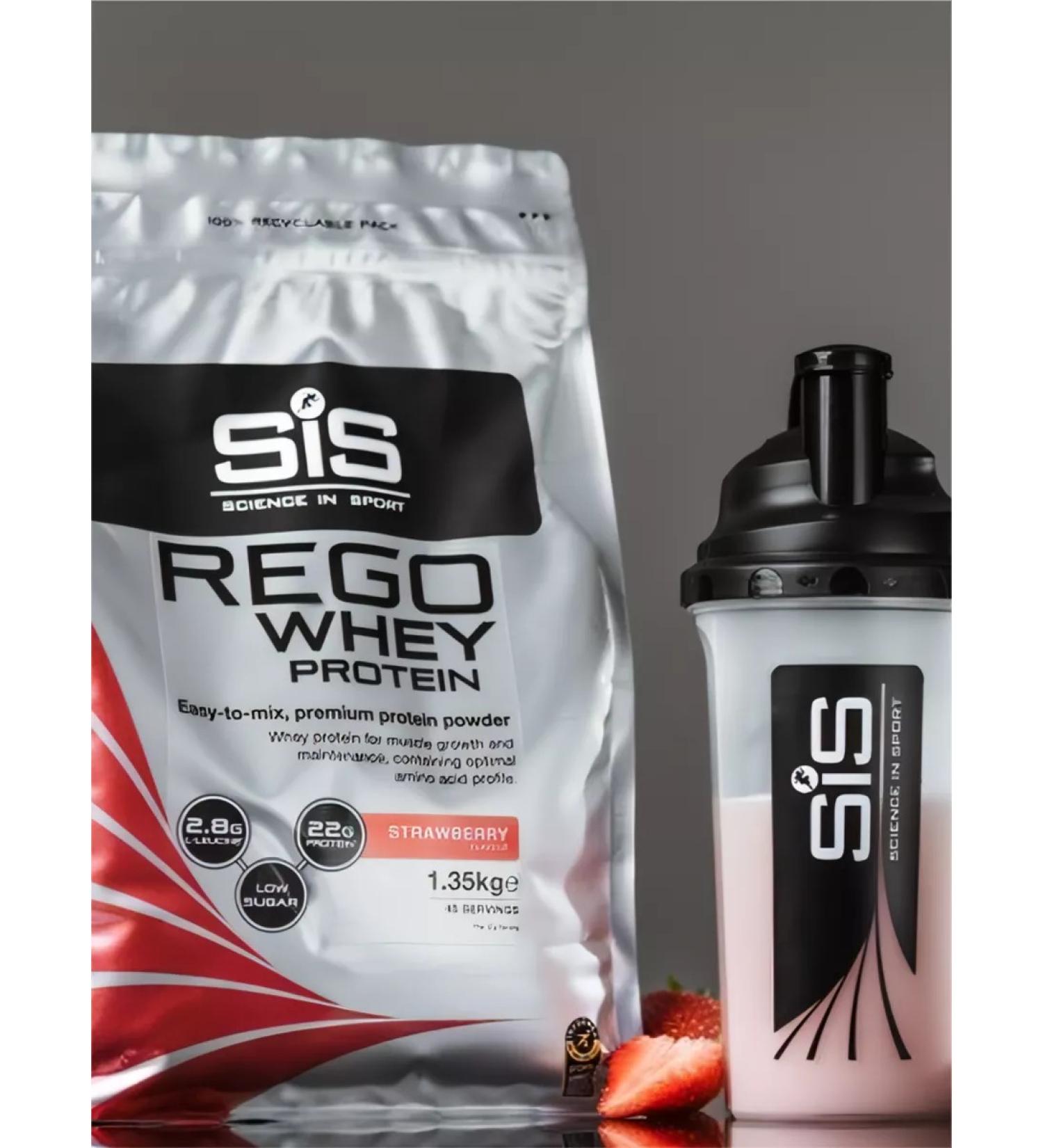 SIS Whey serum protein 1.35kg strawberries - Buy Online on GoSupps.com