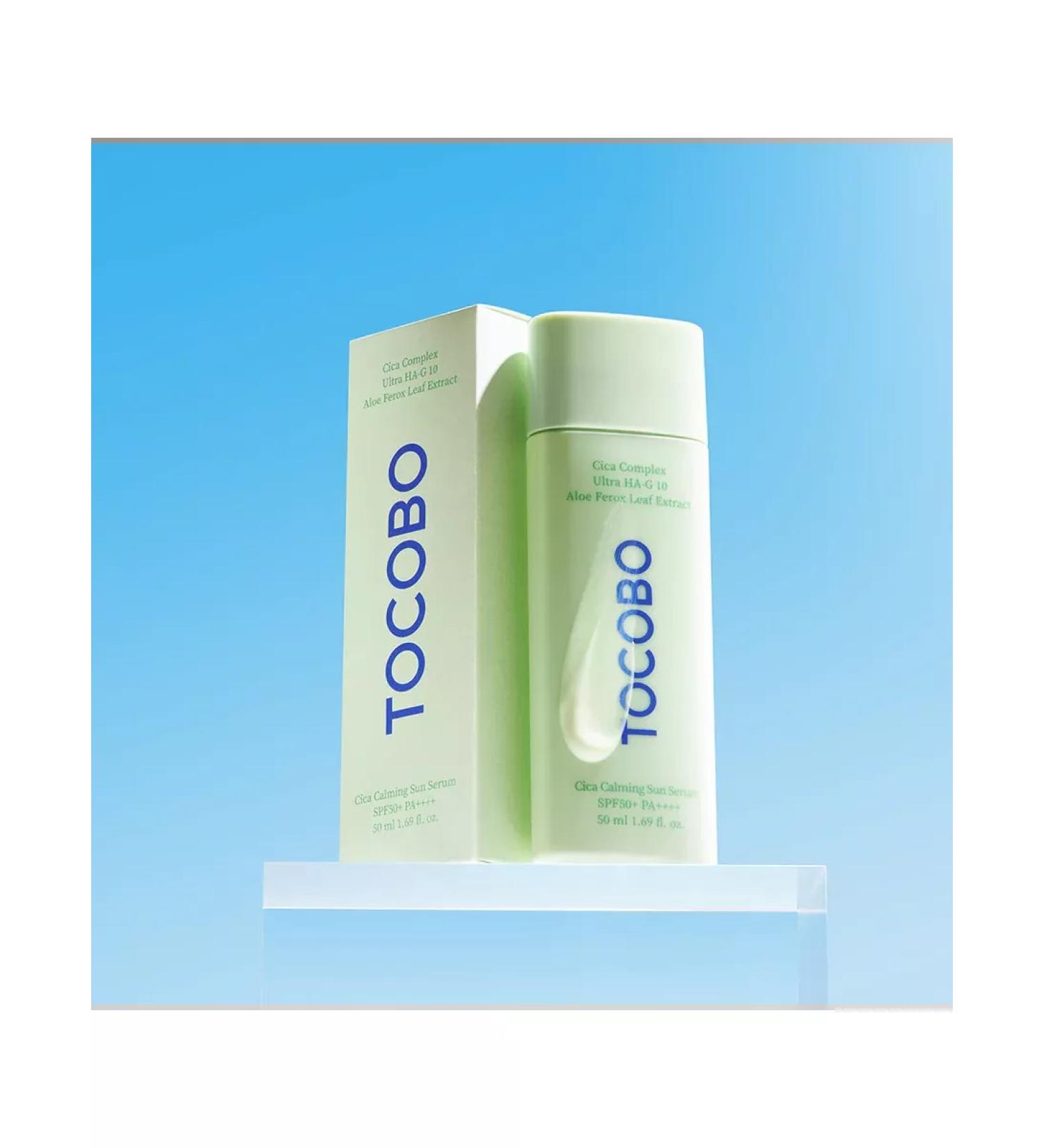 Korean facial care Sunscreen for skin with acne Tocobo Cica SPF 50+ - Buy Online on GoSupps.com