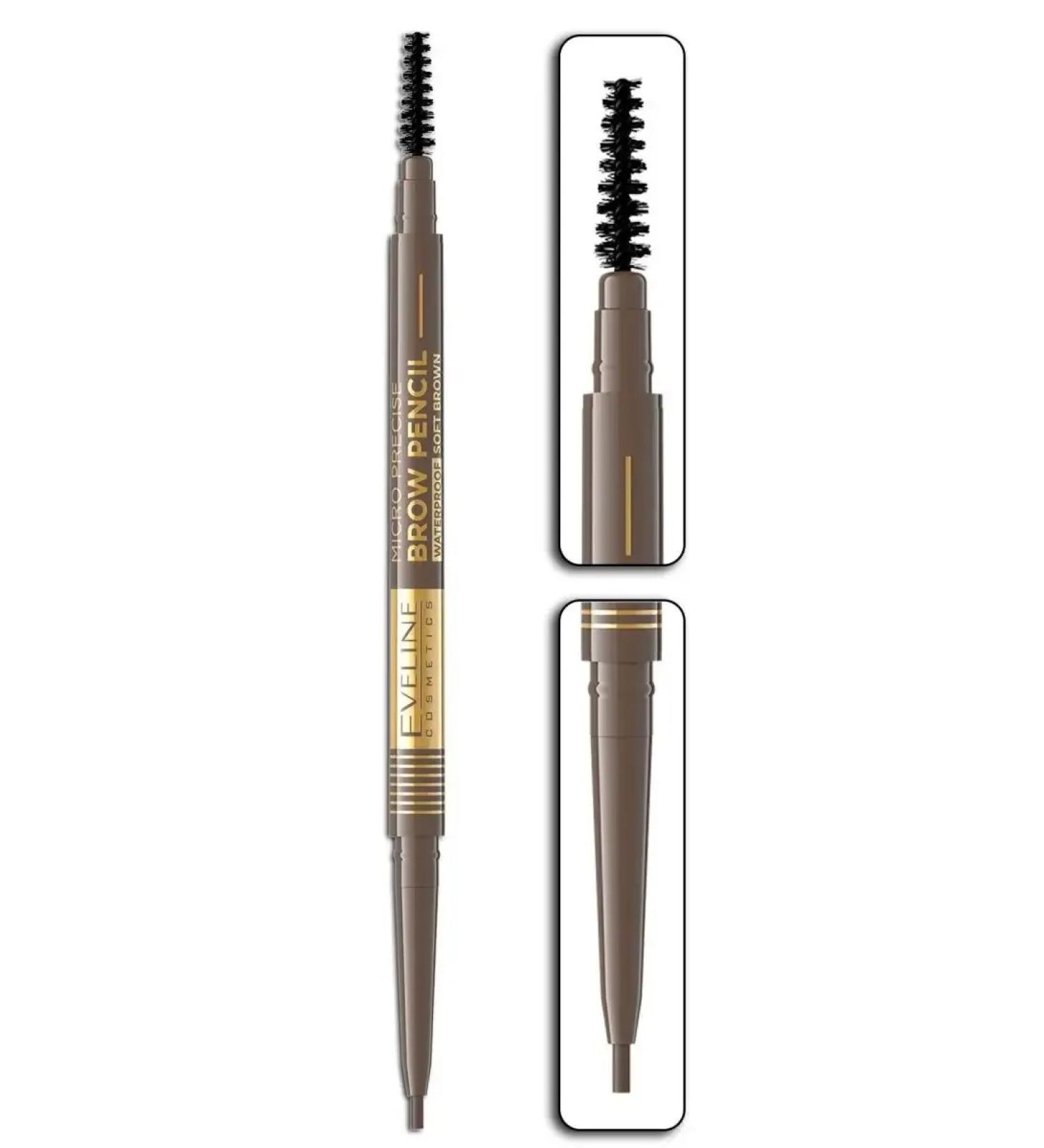 EVELINE Waterproof eyebrow pencil No. 02 Soft Brown
