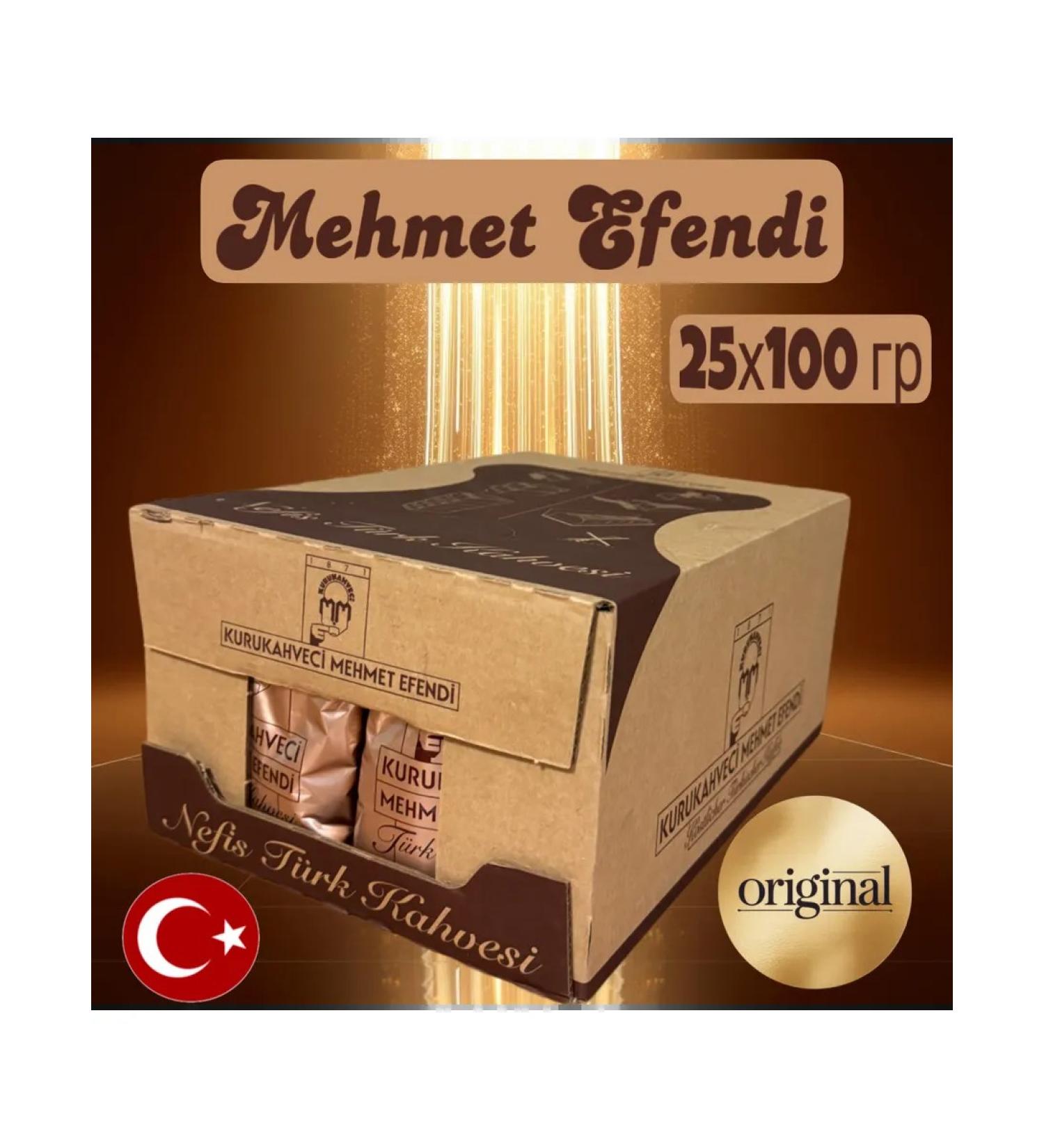 Mehmet Efendi Kurukahveci Turkish coffee Mehmet Efendi ground 100 g x 25 pieces - Buy Online on GoSupps.com