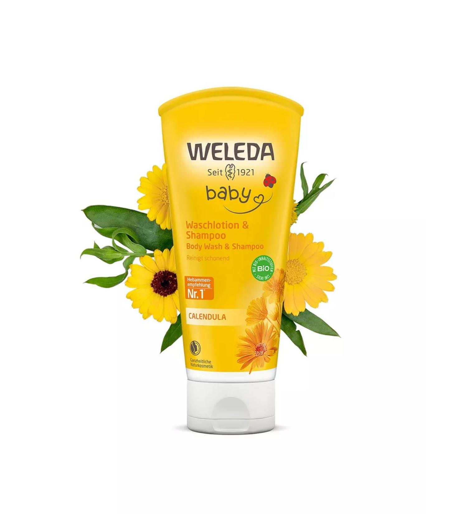 WELEDA Children's shampoo-gel bathing gel with a calendula 200 ml - Buy Online on GoSupps.com