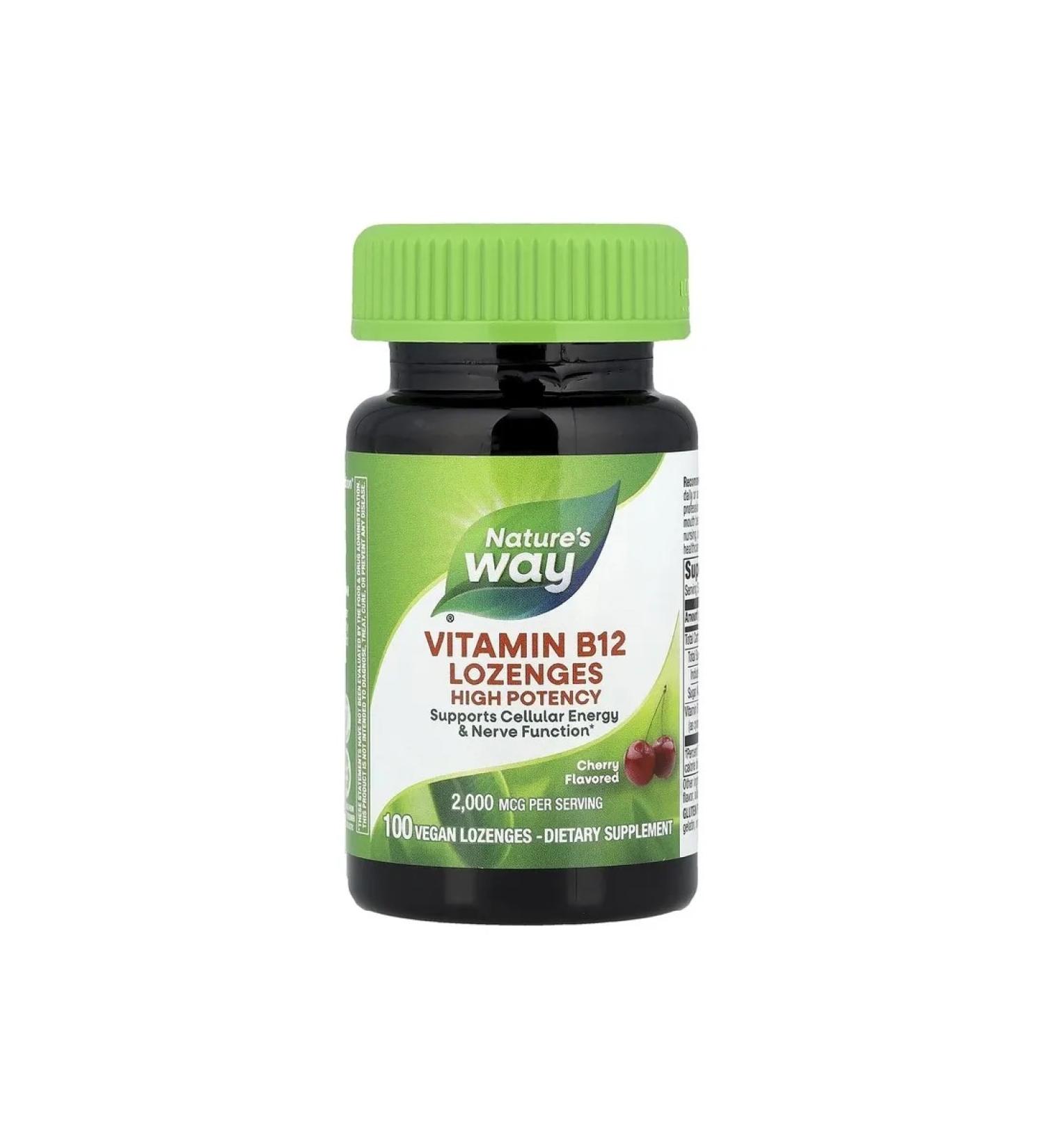 Nature's Way Vitamin B12 for the heart and nervous system 100 Pastilles