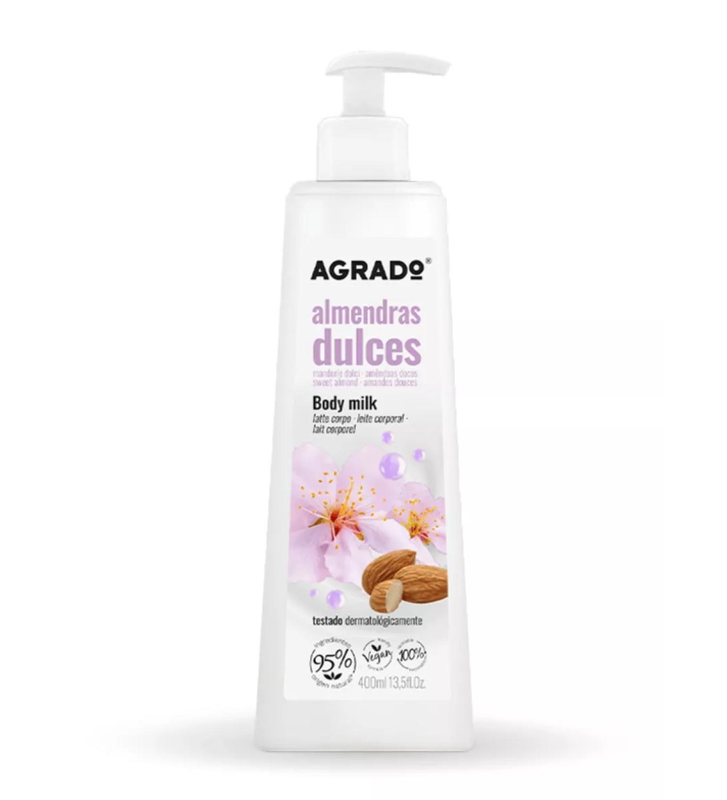 Agrado Body milk perfumed sweet almonds 400 ml