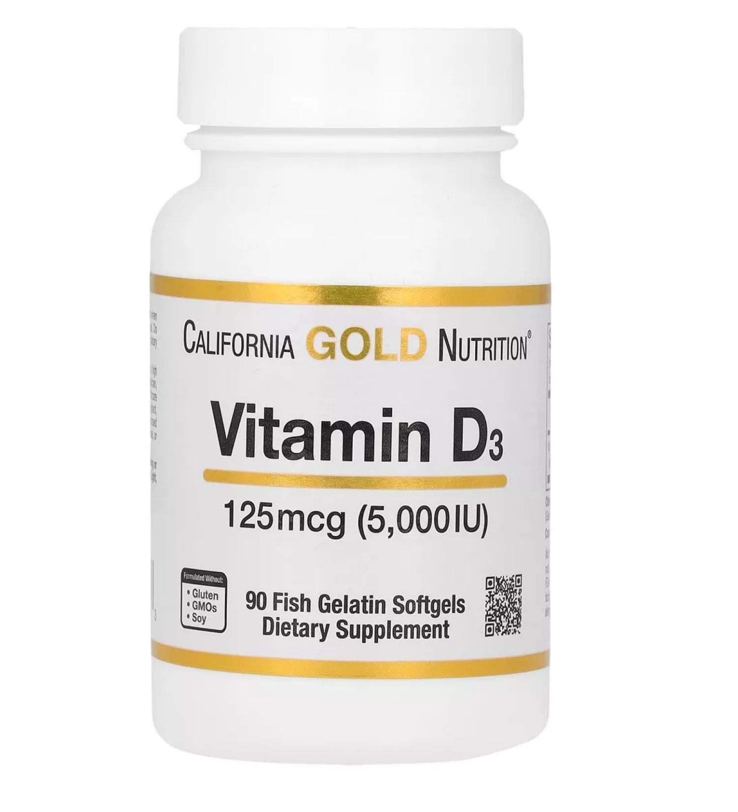 California Gold Nutrition Vitamin D3 5000MO Vitamin D3 5000IU - Buy Online on GoSupps.com