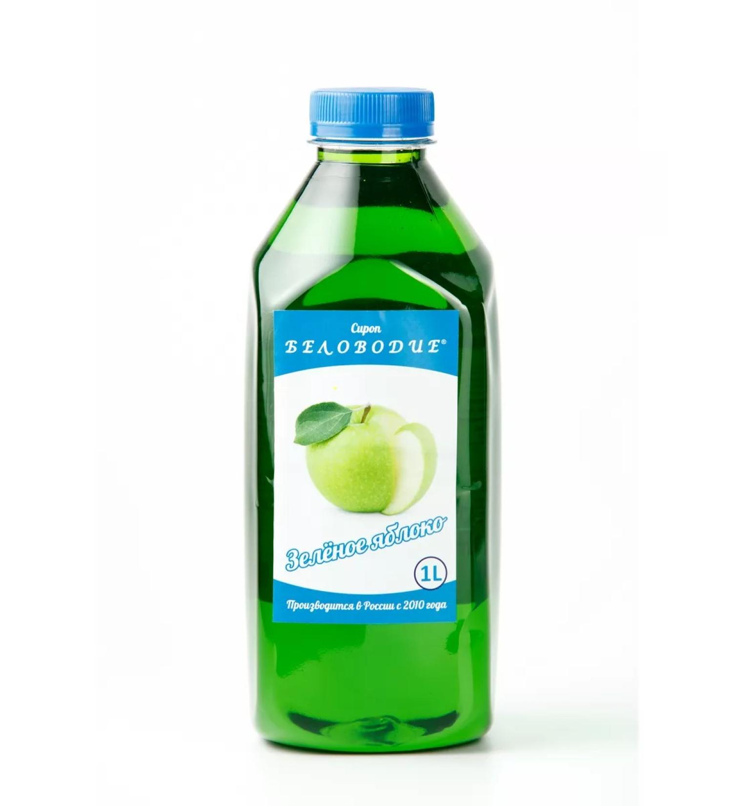 Belovodye Syrup green apple (for cocktails and drinks) 1 liter - Buy Online on GoSupps.com