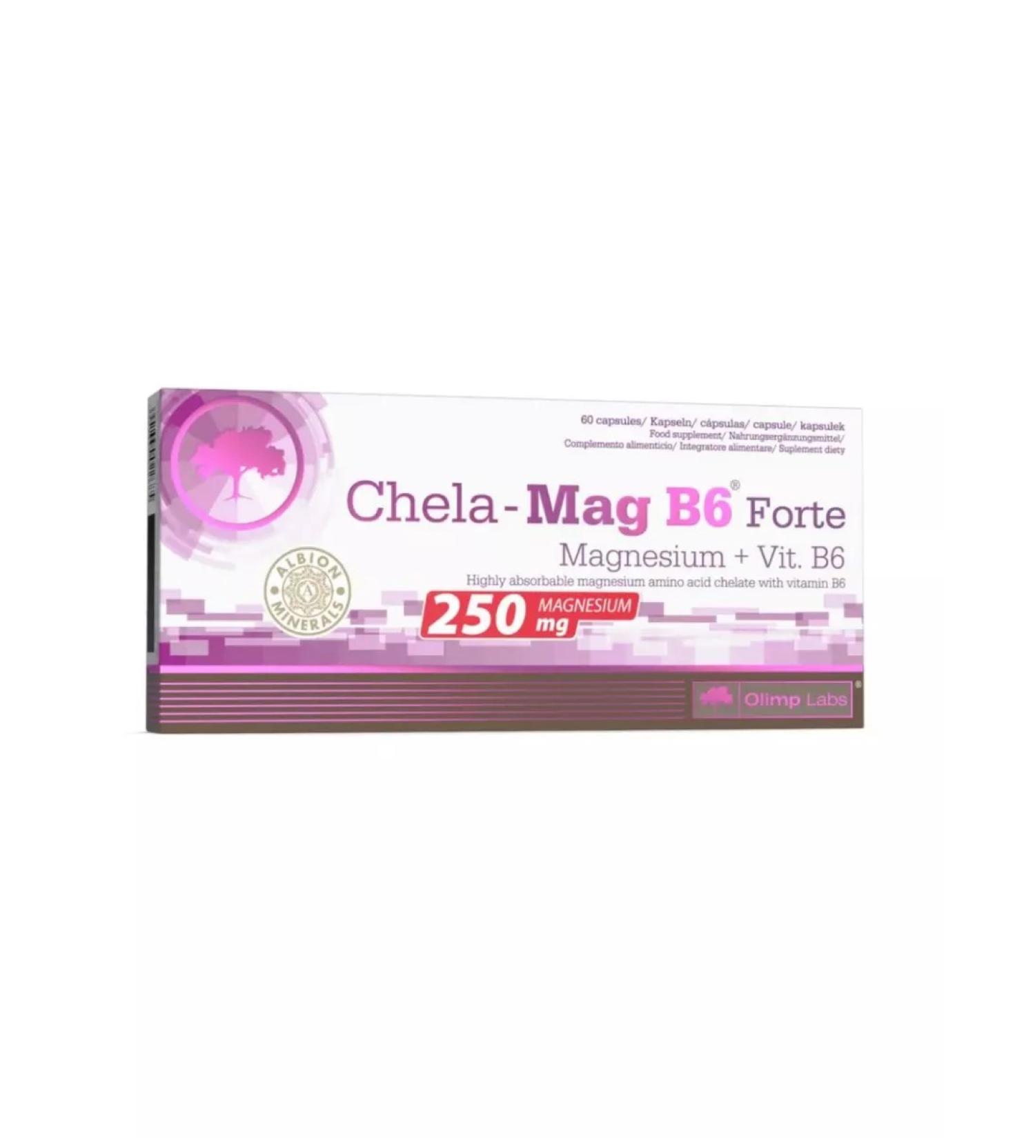 Olimp Sport Nutrition Magnesium with vitamin B6 Chela-Mag B6 Forte 60 capsules - Buy Online on GoSupps.com