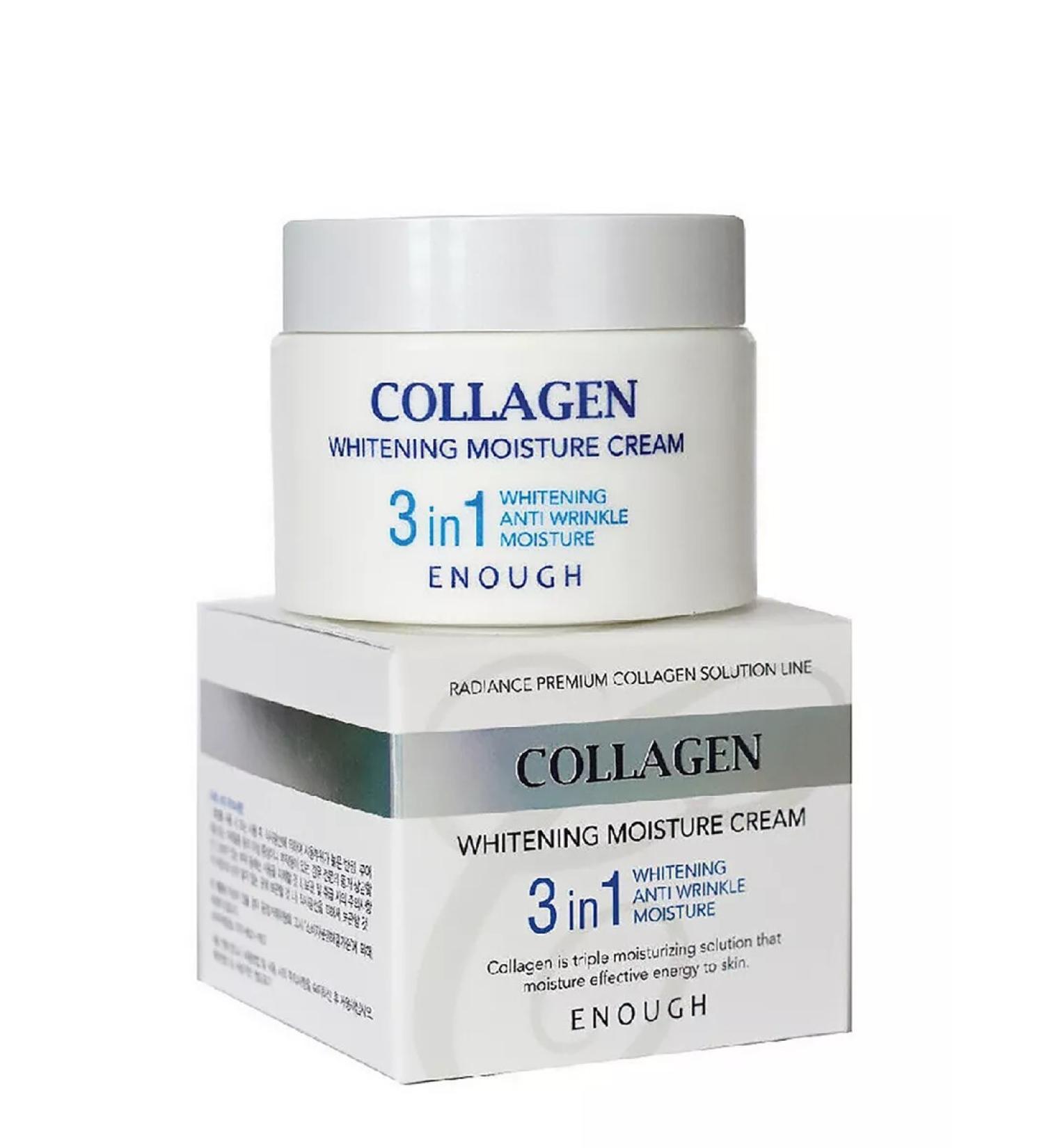 ENOUGH Moisturizing face cream Collagen Whitening 3in1 - Buy Online on GoSupps.com