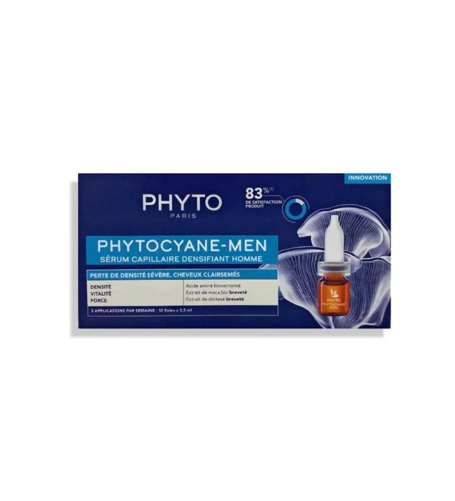 Phytocyanian-men serum against baldness for men 12x3.5 ml - Buy Online on GoSupps.com