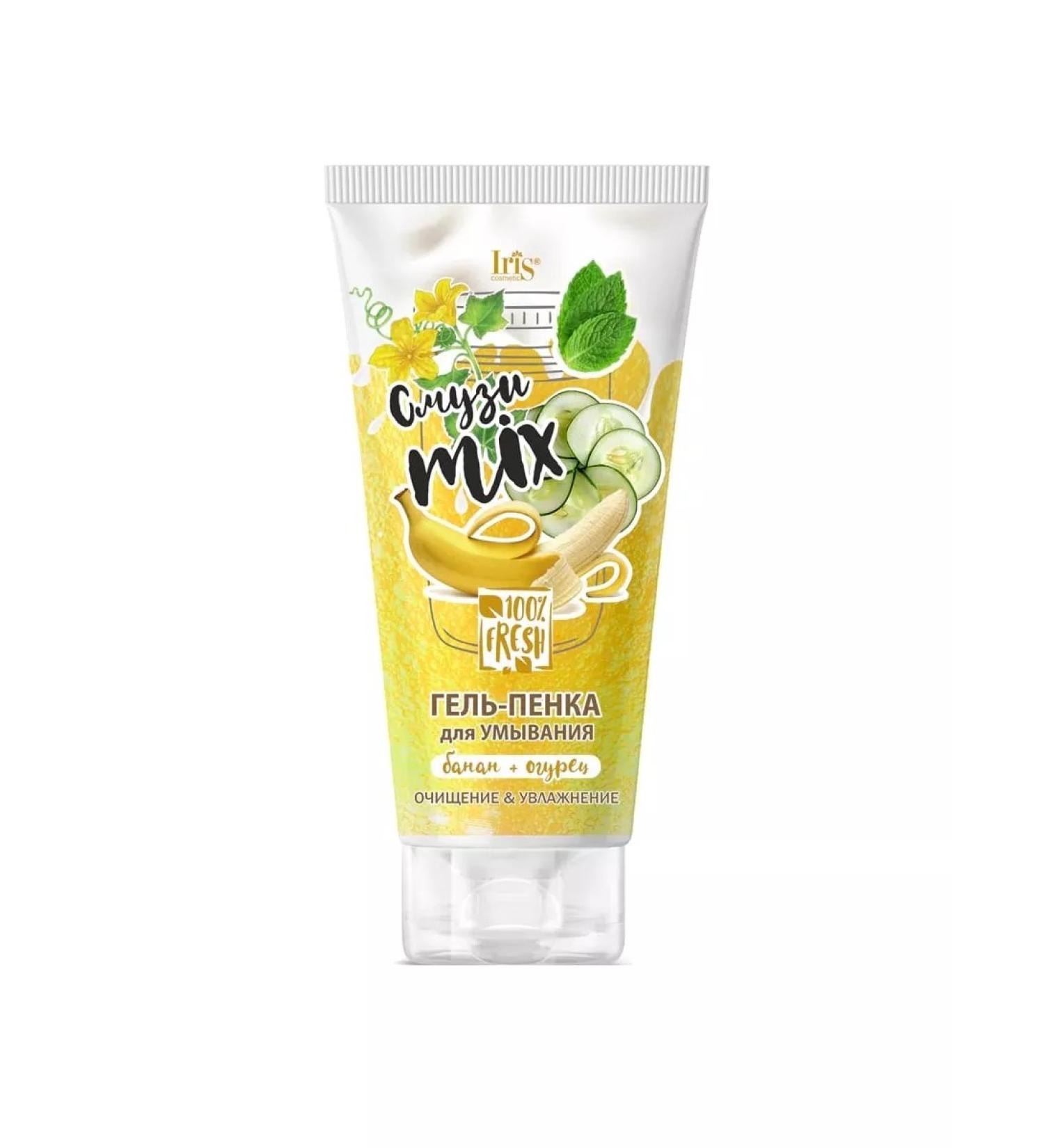 Iris Cosmetic Gel-peen for washing banana+cucumber 170 g of smoothie mix