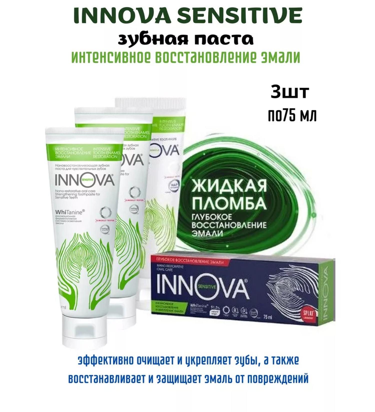 INNOVA Toothpaste intensive recovery of enamel 75 ml-3 pcs - Buy Online on GoSupps.com