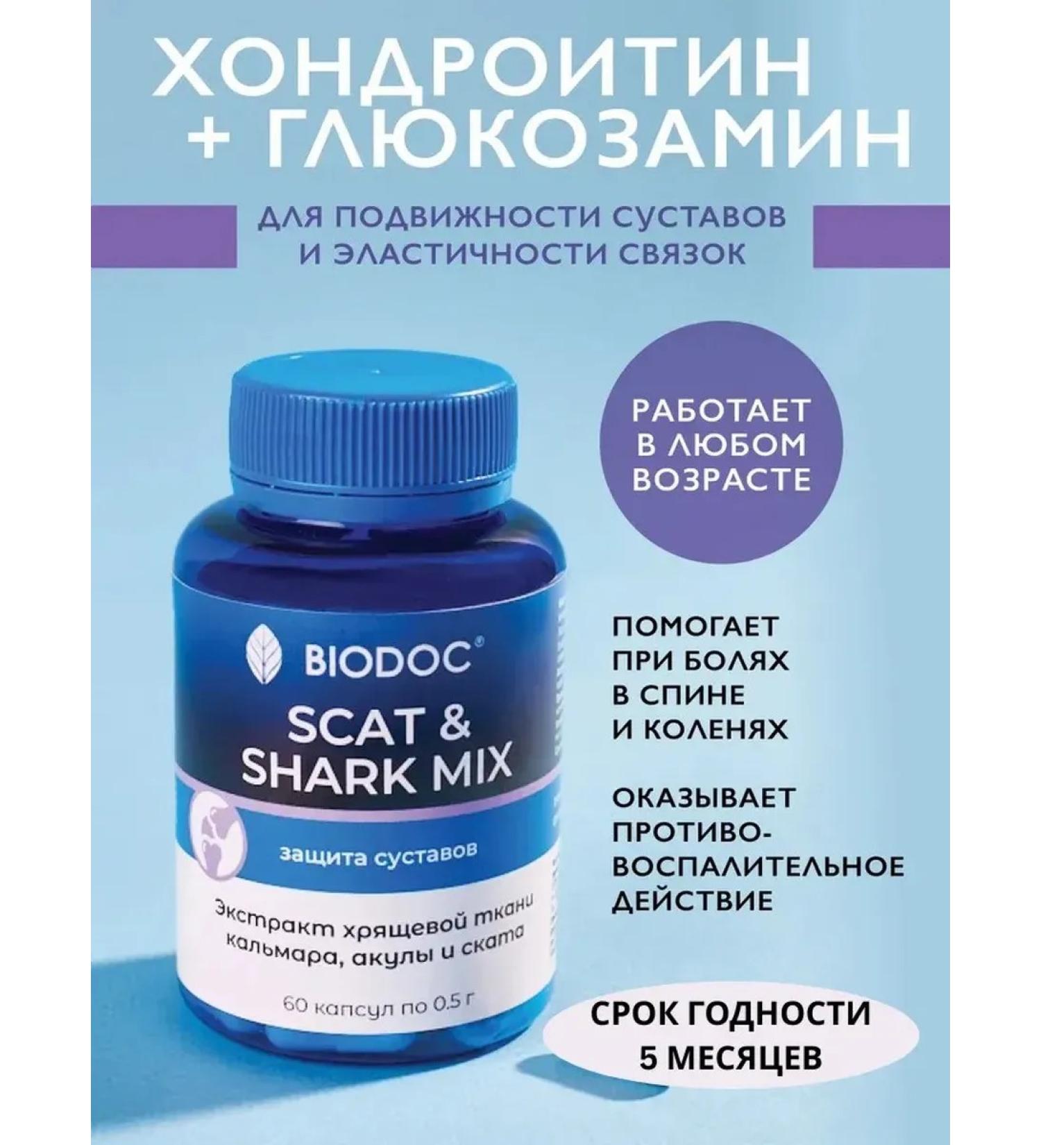 BIODOC Dietary supplement chondroitin and glucosamine for joints and ligaments 60 pcs - Buy Online on GoSupps.com