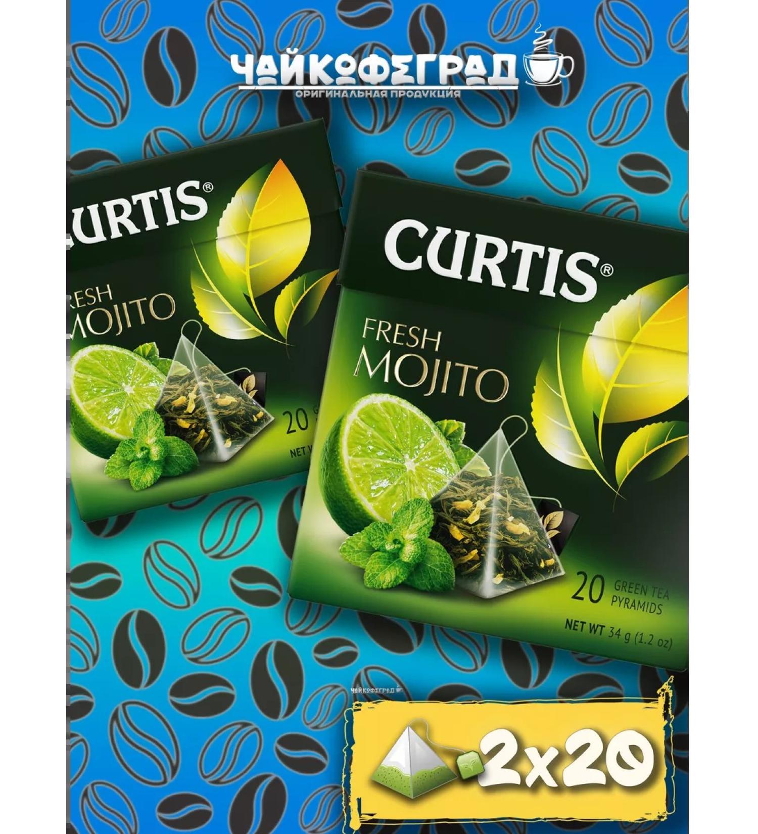 Curtis Fresh Mojito 20 pyramids 2 pcs. Green tea