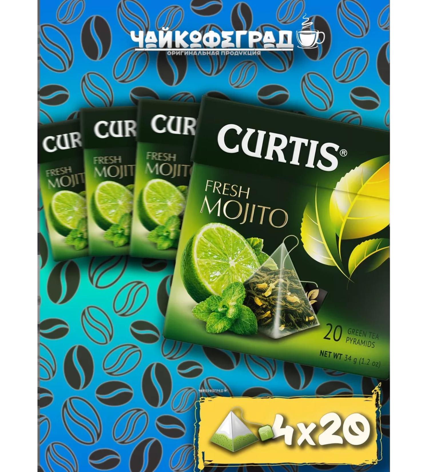 Curtis Fresh Mojito 20 pyramids 4 pcs. Green tea