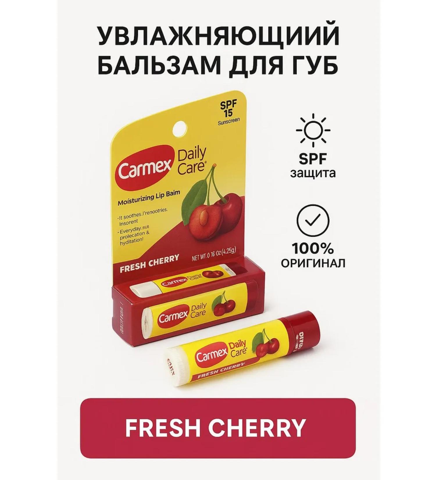 carmex Lip balm moisturizing with SPF Original Cherry - Buy Online on GoSupps.com