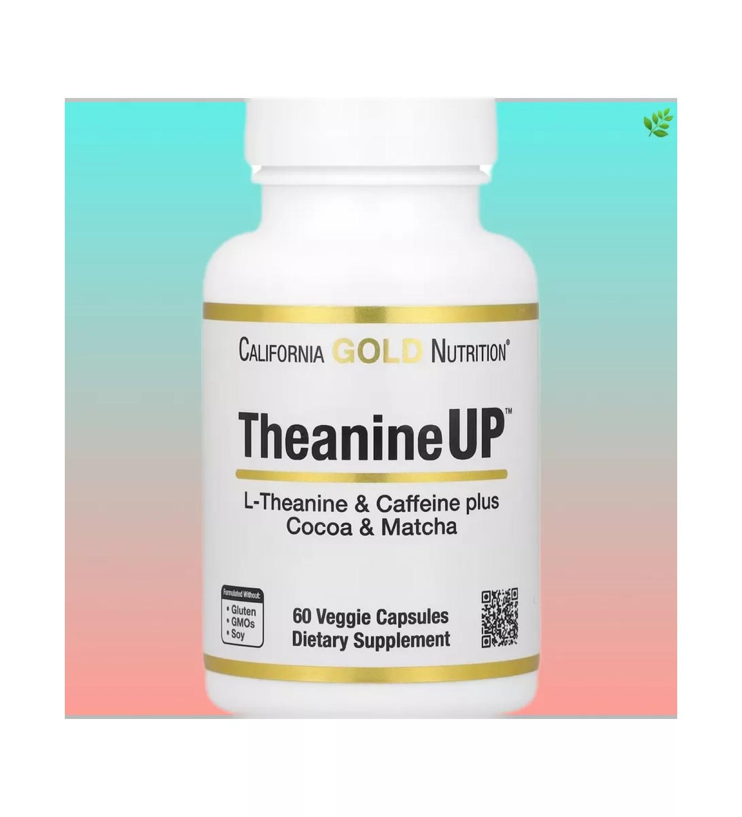 California Gold Nutrition L-dean and caffeine 60 plant capsules