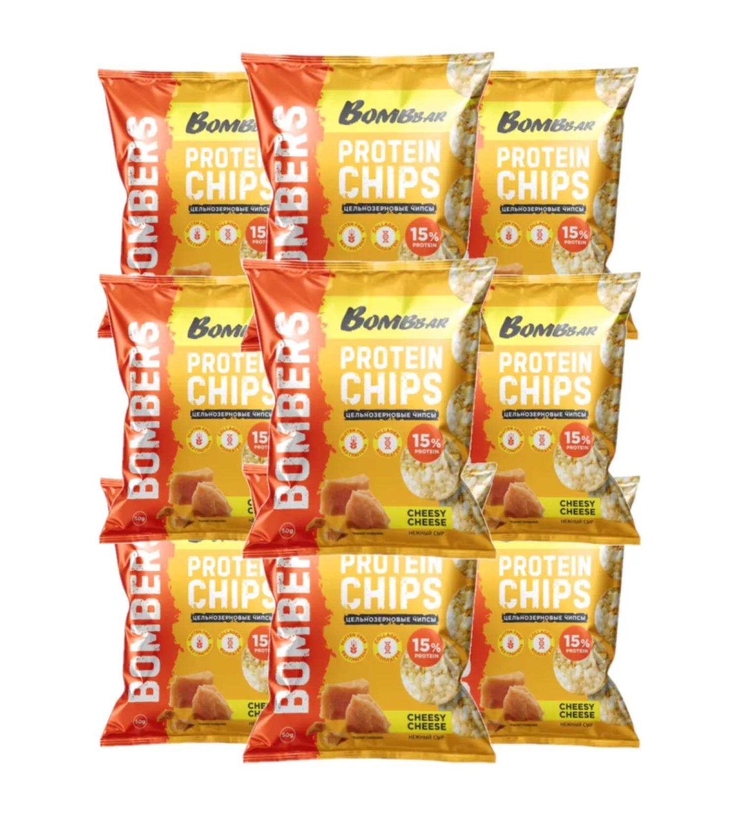 14pcs bombbar chipsy whole grains with taste delicate cheese50 g