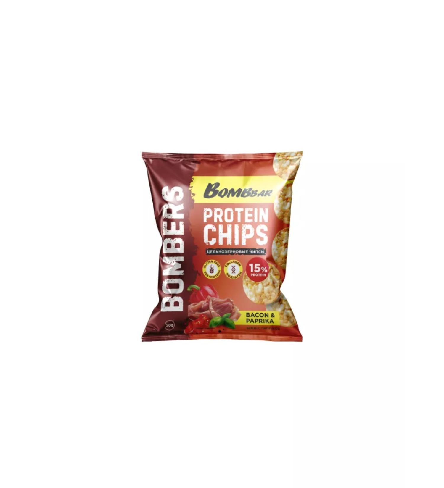 Bombbar chips whole grain with the taste of paprika bacon 50 g