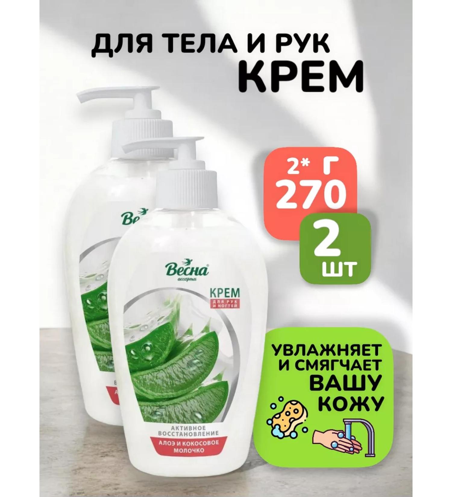 EVERYTHING WILL BE Cleaner Hand and nail cream moisturizing a set with a dispenser - 2x270g