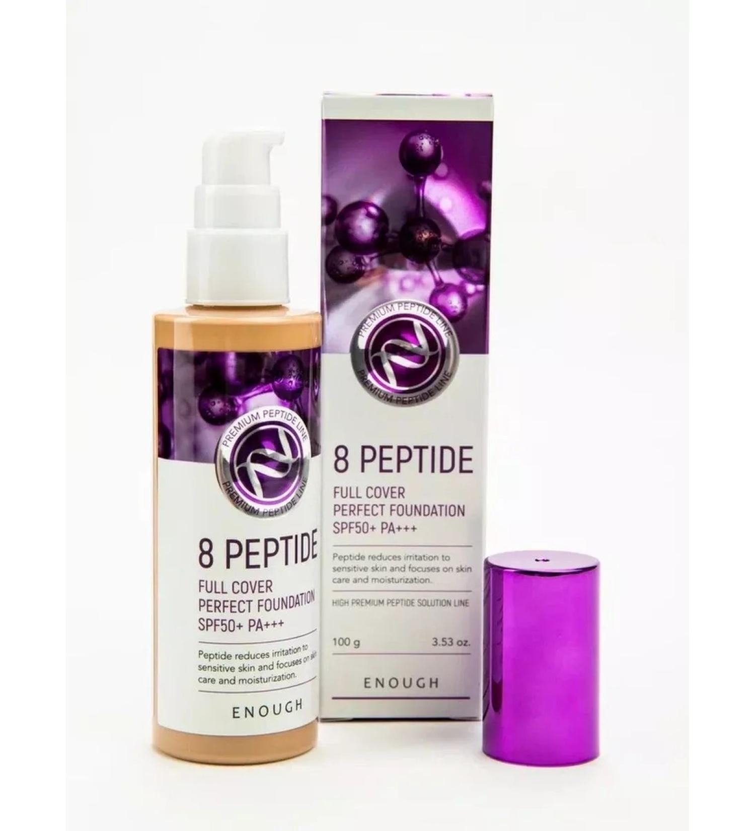 ENOUGH Tonal cream with peptides SPF50+ PA +++ #21 - Buy Online on GoSupps.com