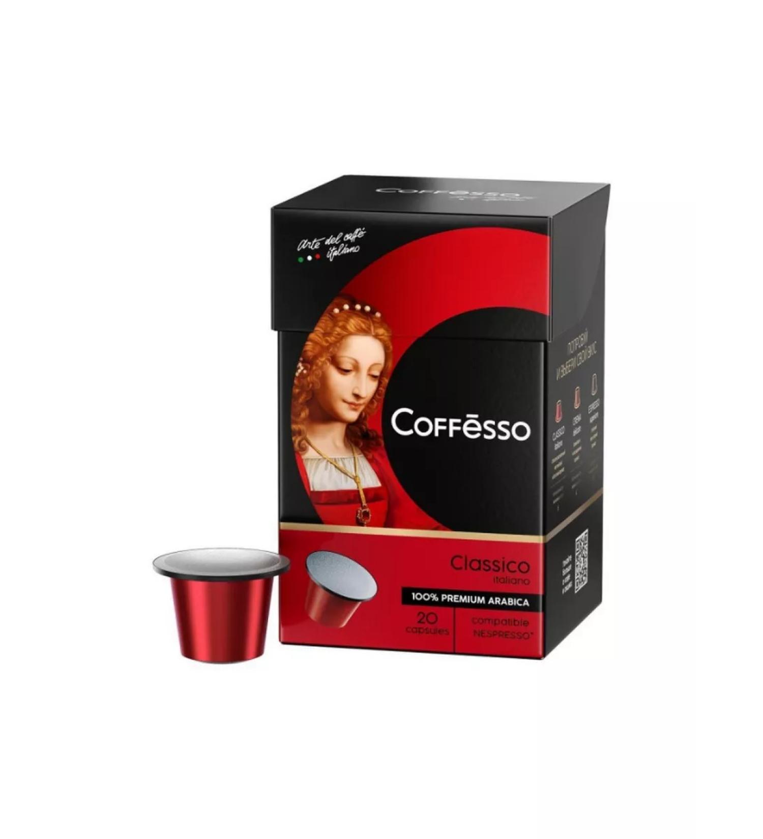 COFFESSO Coffee in Italiano capsules 100% Premium Arabica 20 kap - Buy Online on GoSupps.com