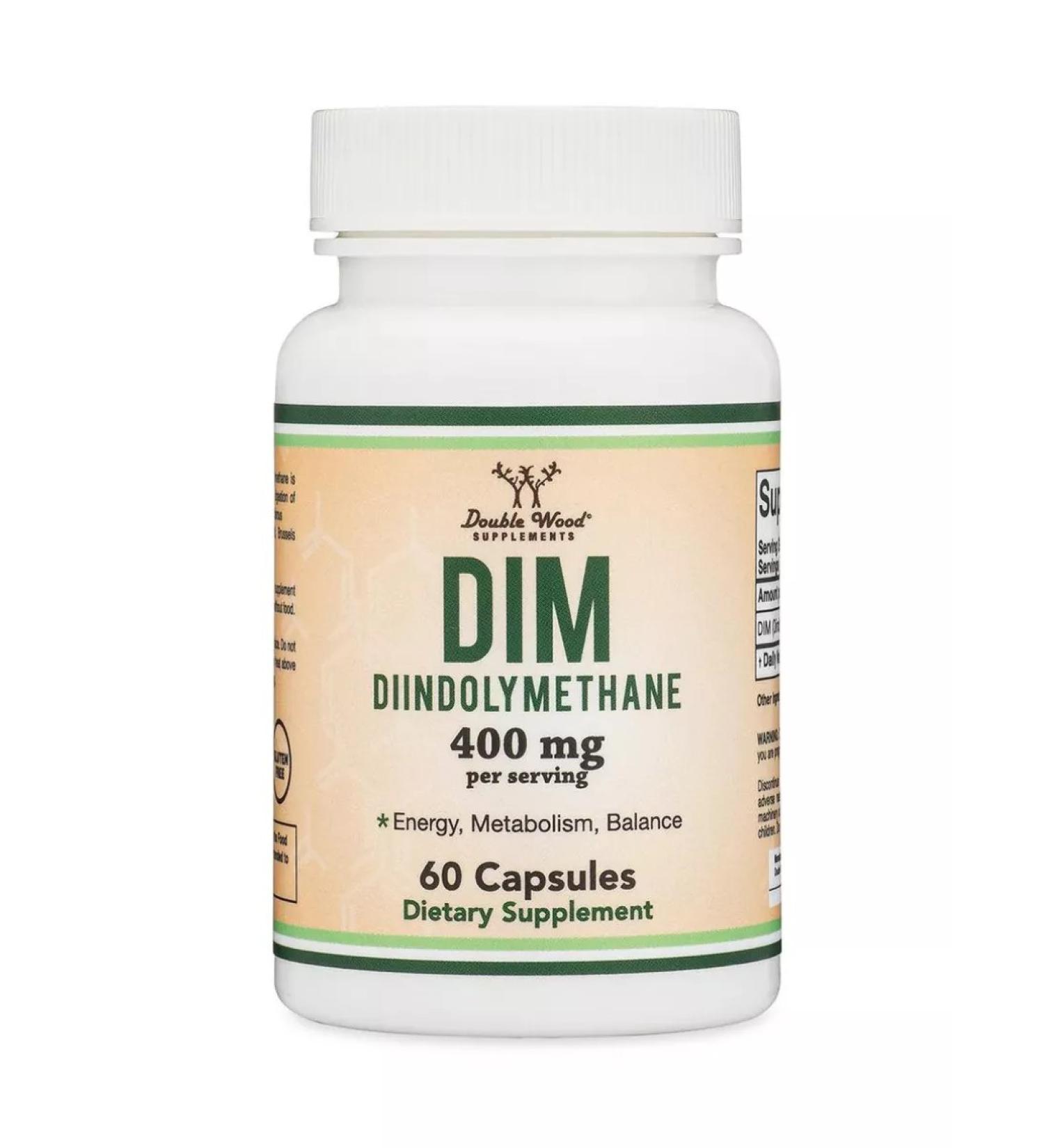 Double Wood Supplements DIM Diindolillemtan 400 mg 60 capsules - Buy Online on GoSupps.com